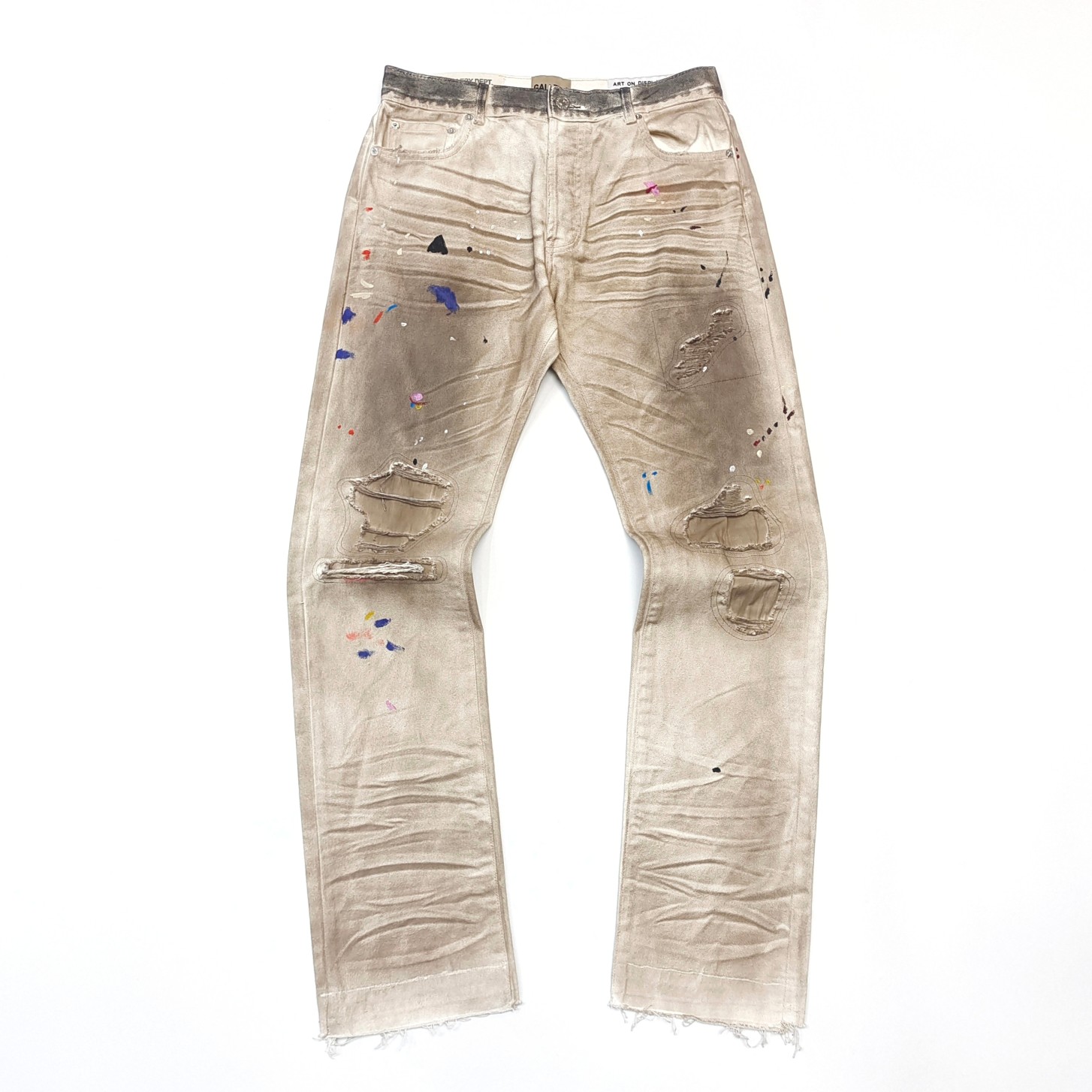 NIGO Gallery Dept Men's Women's Four Seasons Vintage Straight Leg Pants Doing Old Holes Spray Paint Casual High Street Jeans Ngvp #nigo8624