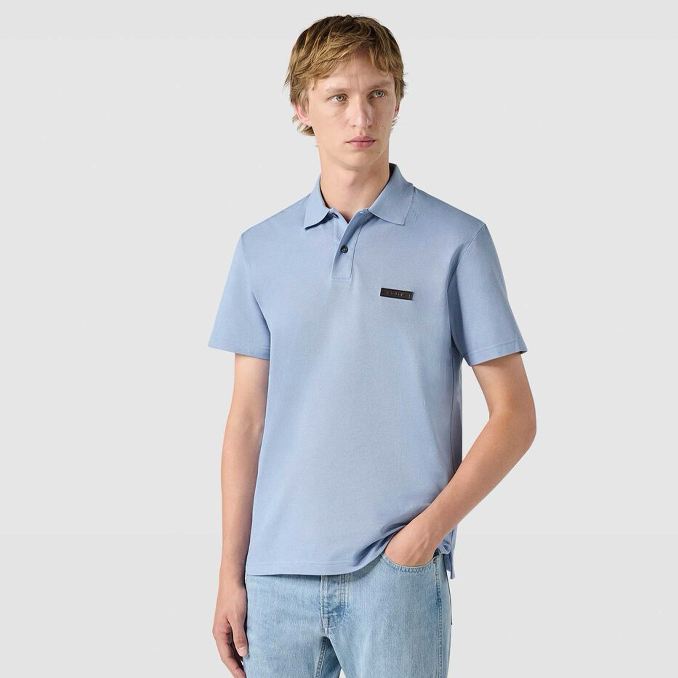 NIGO Berluti Men's Summer Cotton Solid Color Letter Leather Logo Round Neck Short Sleeve Polo Shirt Ngvp #nigo8651