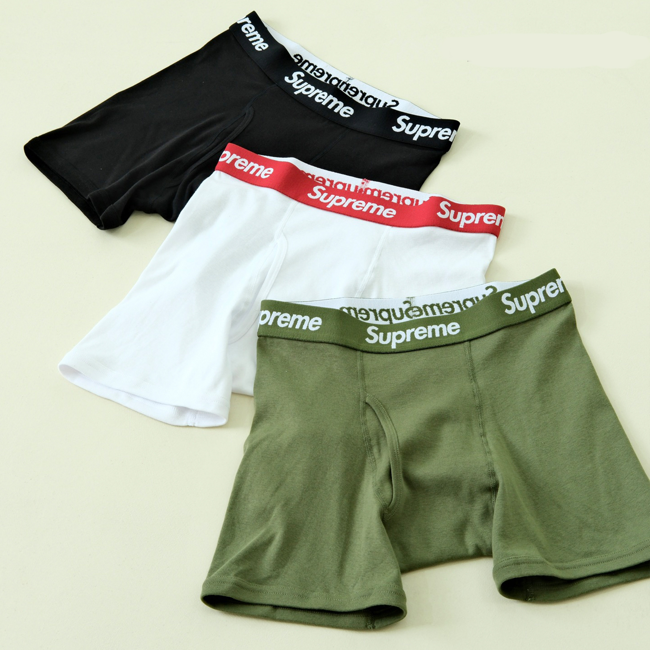 NIGO Supreme Men's And Women's All-season Logo High-waisted Briefs Fashion Trend Fit Underpants Three Pairs #nigo71314