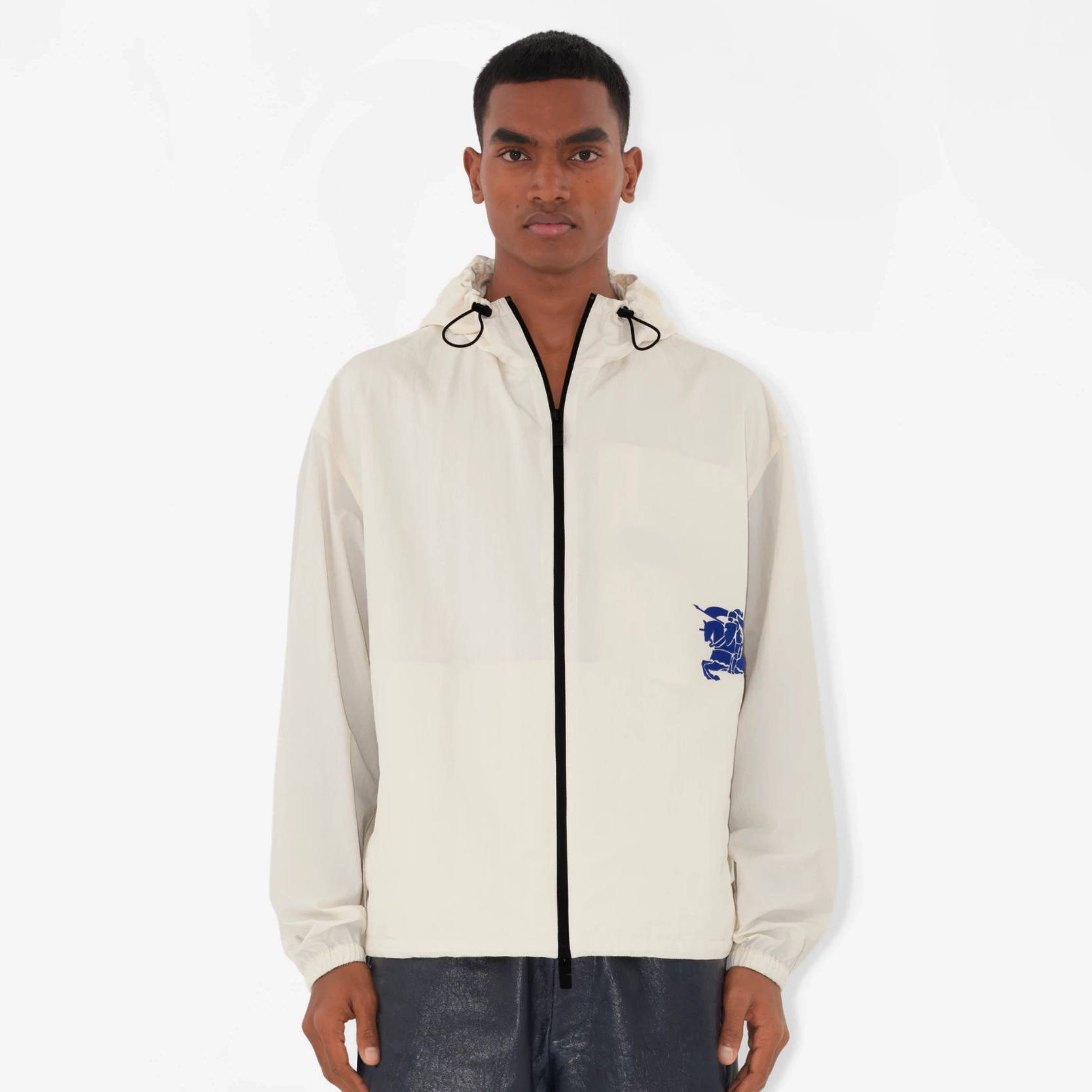 NIGO Burberry Men's Spring and Autumn Solid Color Logo Printed Hooded Zipper Long Sleeve Jacket #nigo72149