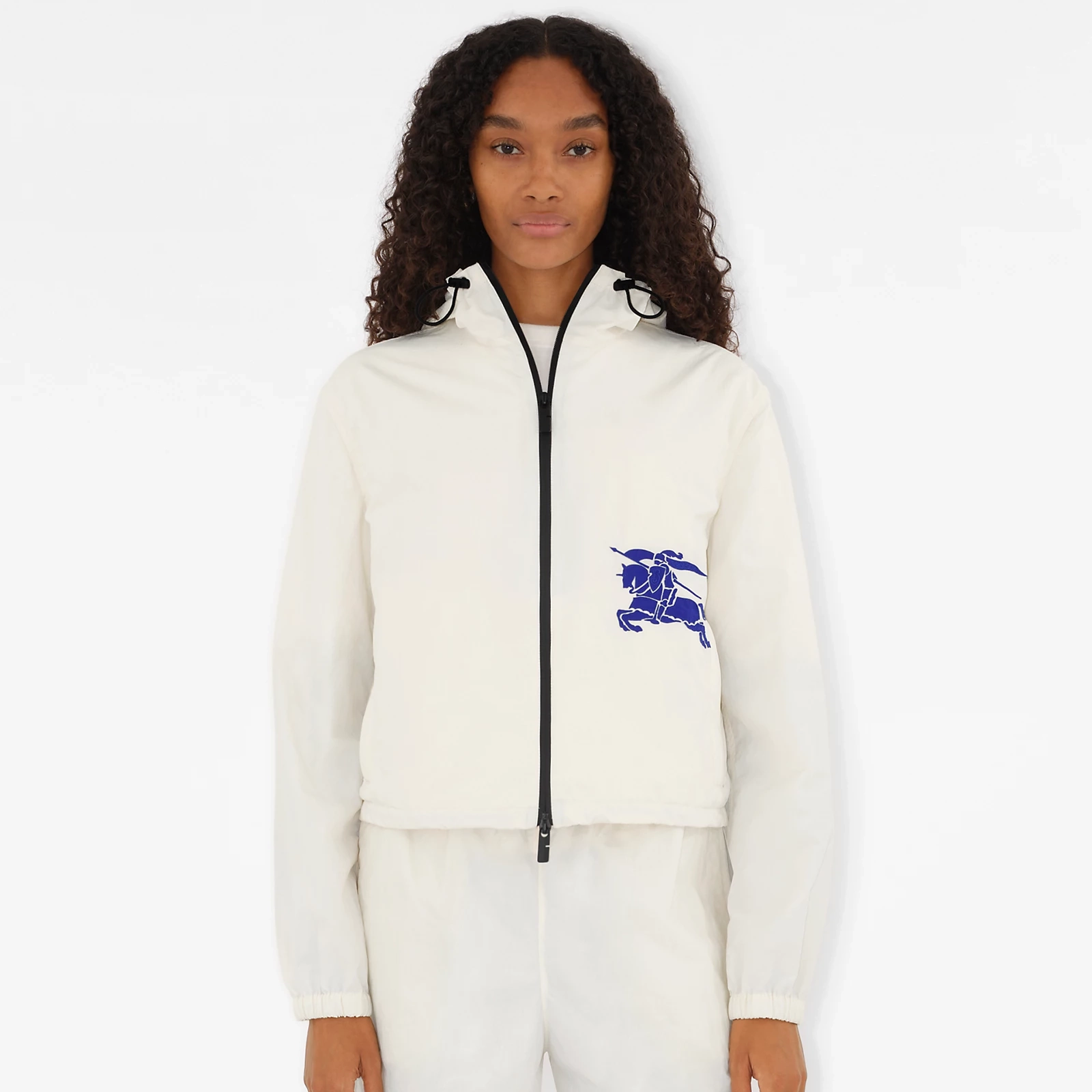 NIGO Burberry Women‘s Spring and Autumn Solid Color Logo Printed Hooded Zipper Long Sleeve Jacket #nigo72151