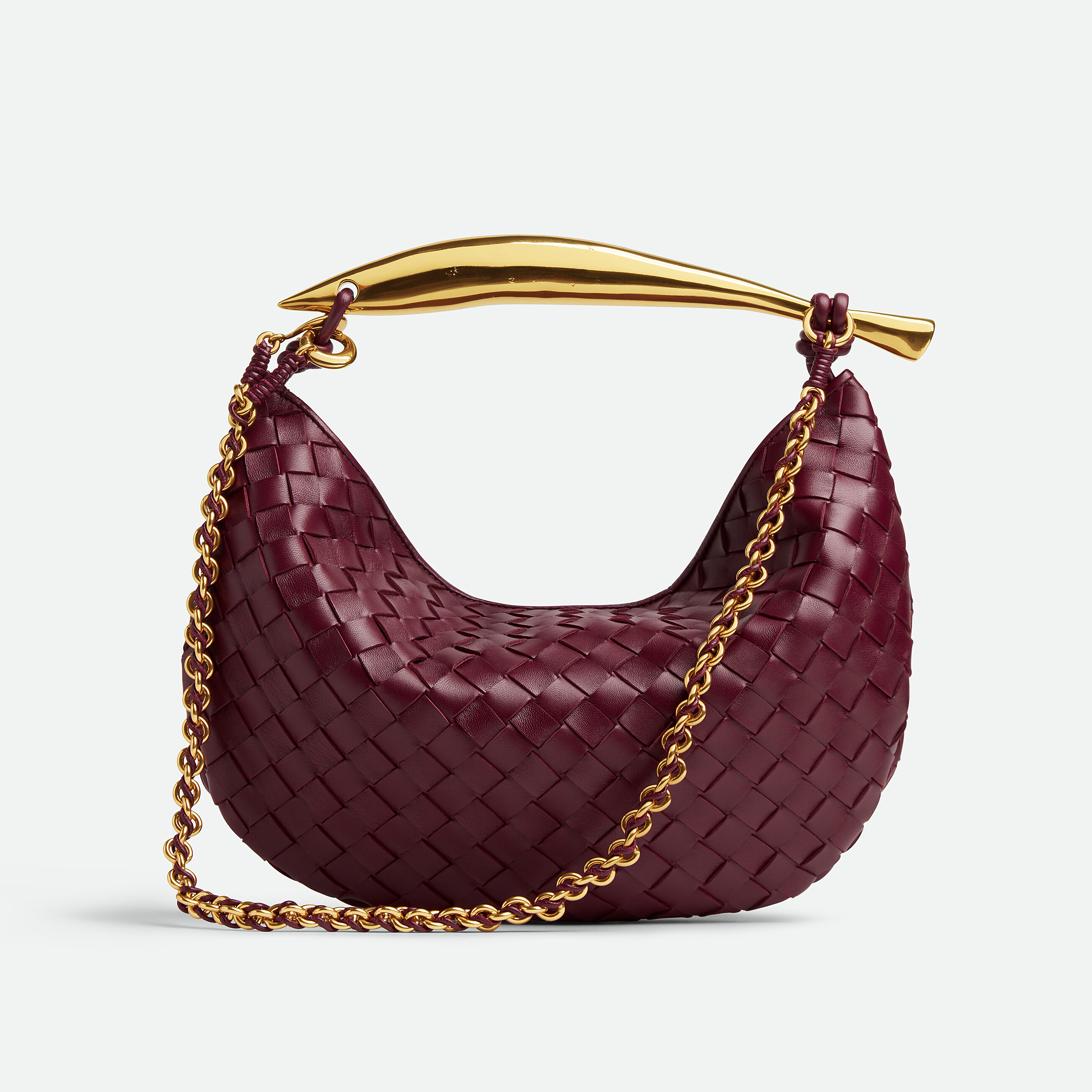 NIGO Bottega Veneta Sardine Chain Women's Solid Color Intrecciato Woven Sheep Leather Tote Shoulder Crossbody Bag Bags #nigo72141