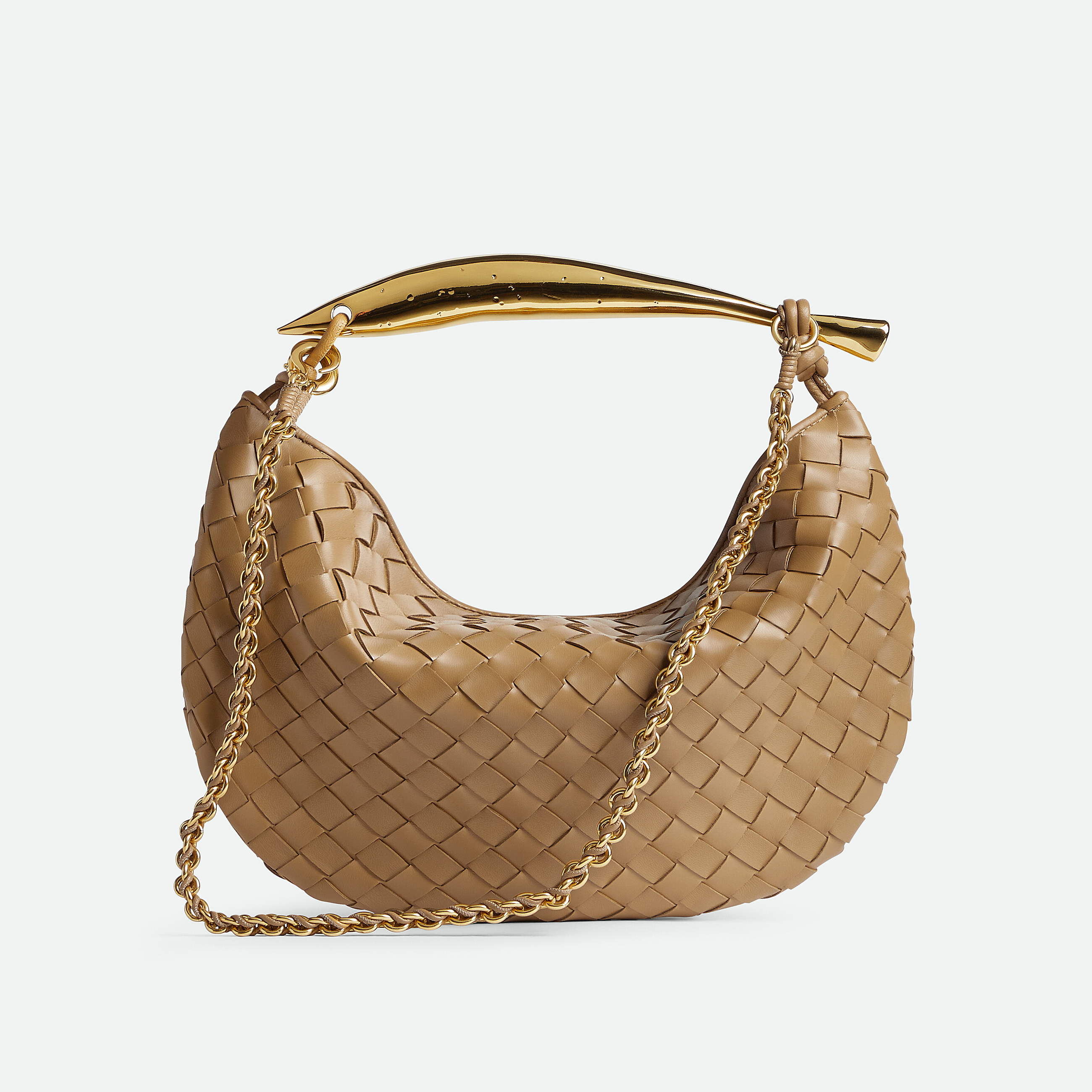 NIGO Bottega Veneta Sardine Chain Women's Solid Color Intrecciato Woven Sheep Leather Tote Shoulder Crossbody Bag Bags #nigo72141