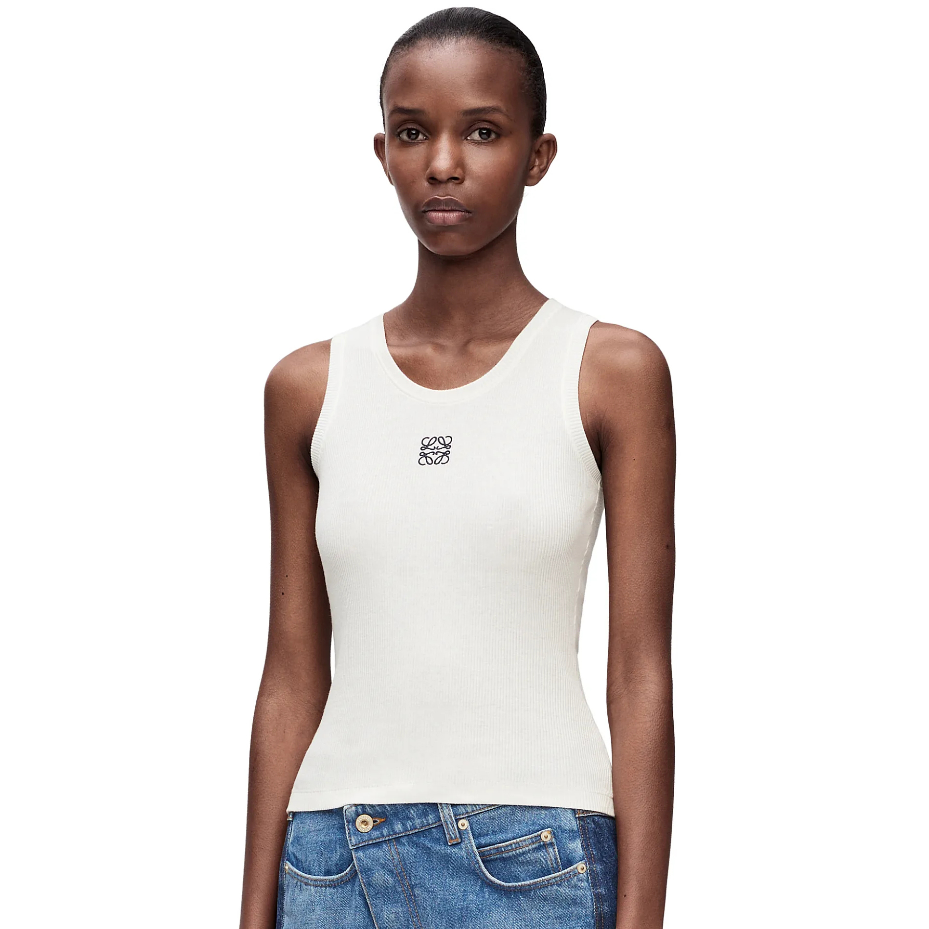 NIGO Loewe Women's Summer Solid Color Embroidered Logo Sleeveless Camisole Tank Top Vest #nigo72147