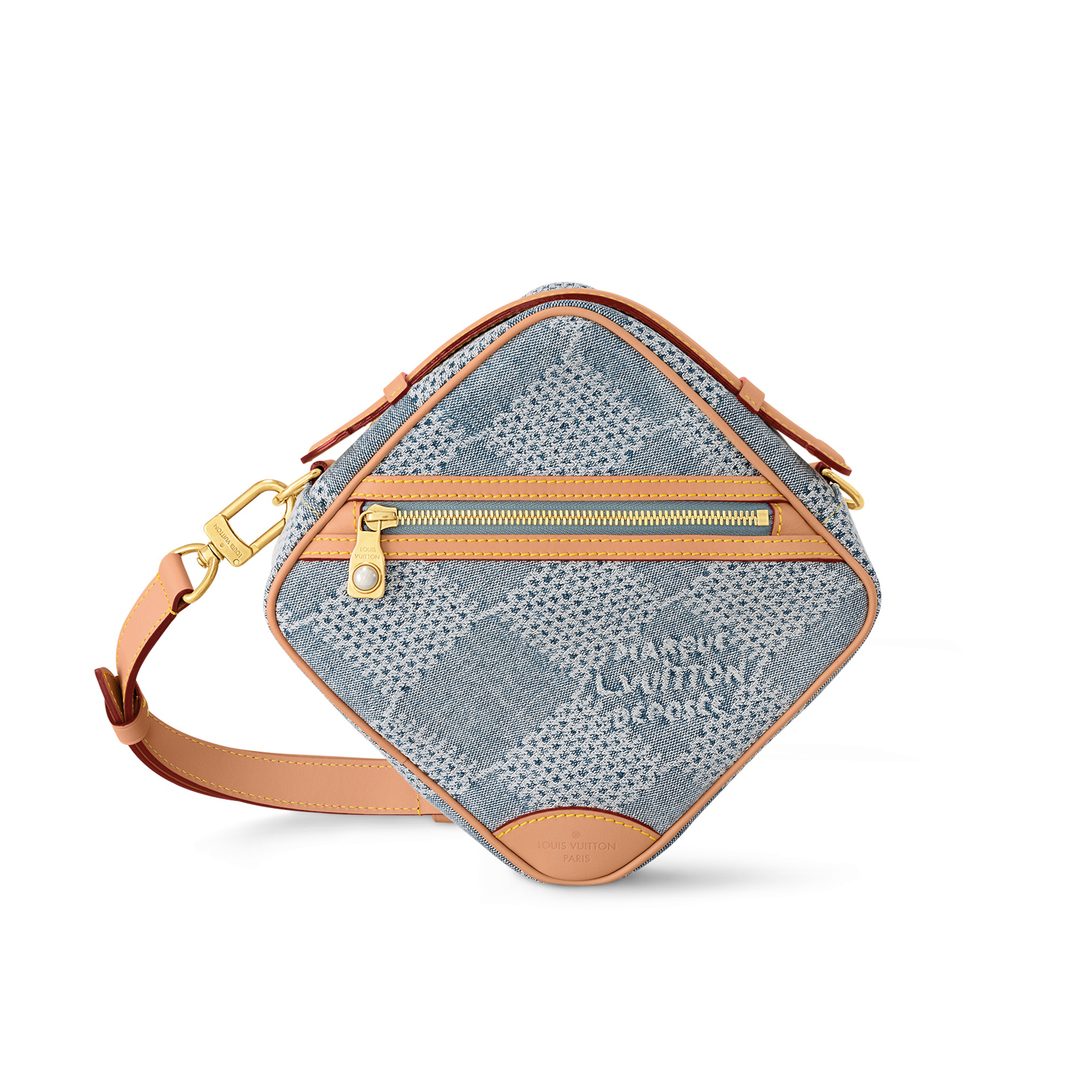 NIGO Louis Vuitton Chess Women's Blue Tessellated Print Canvas Leather Shoulder Crossbody Bag Bags #nigo72169