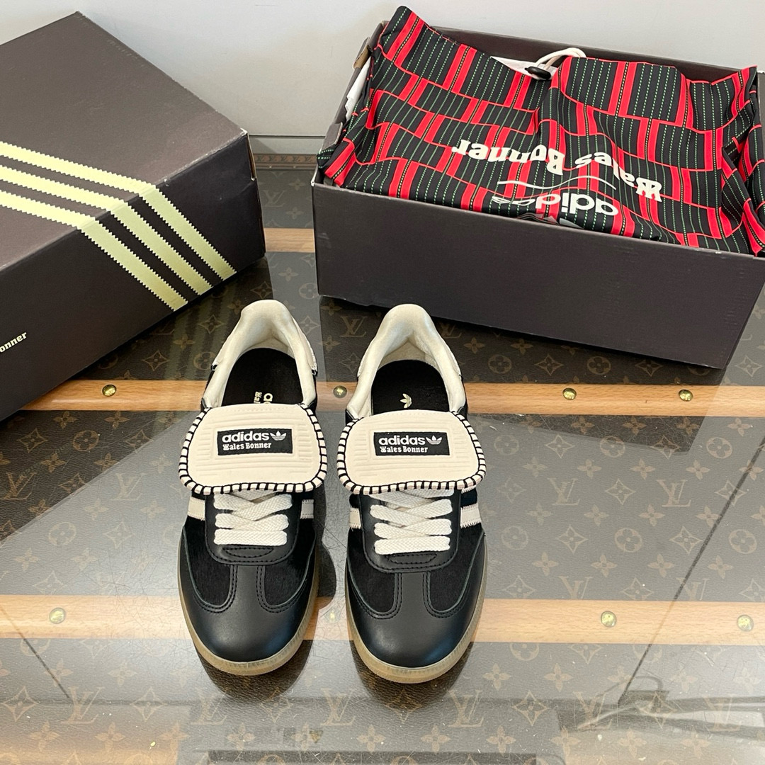 NIGO WALES BONNER x Adidas Origingls Samba Pony Tonal Women's Round Toe Comfortable Non-Slip Low Top Lace Up Sneakers Shoes #nigo72216