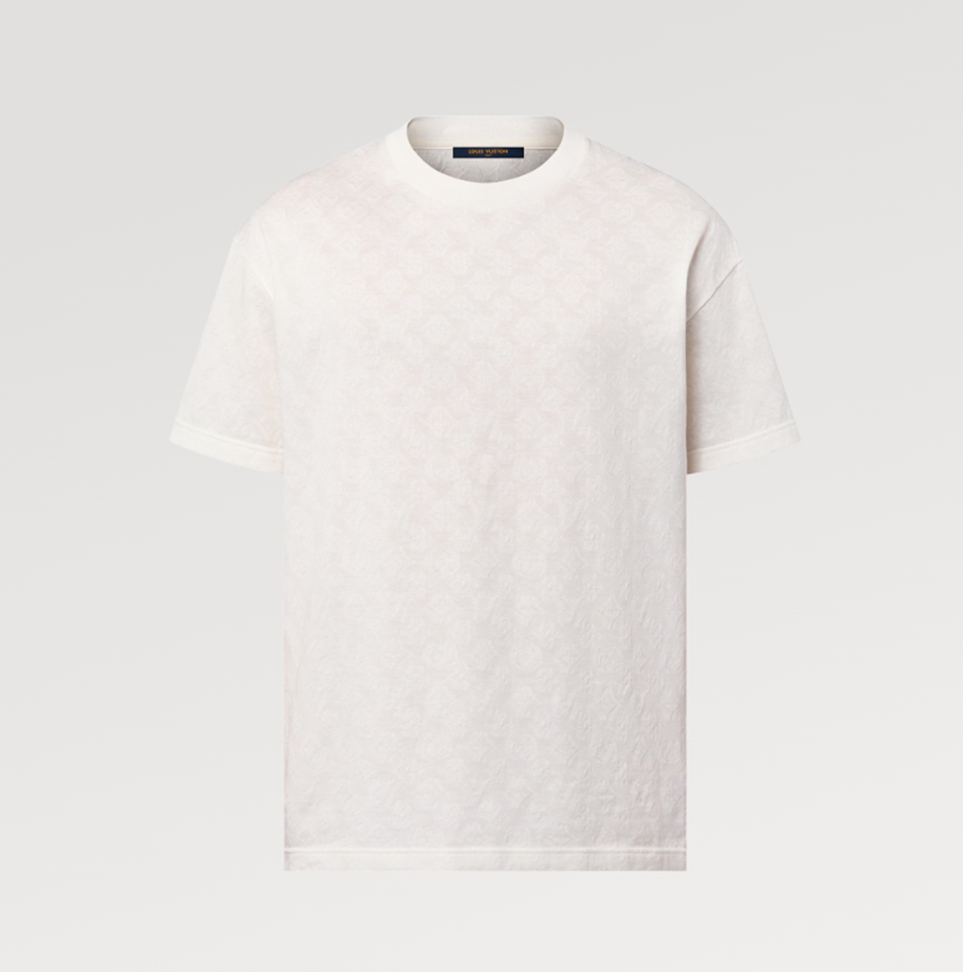 NIGO Louis Vuitton Men's Summer MONOGRAM Cut Floral Solid Color Cotton Round Neck Straight Fit Short Sleeve T-Shirt #nigo72182