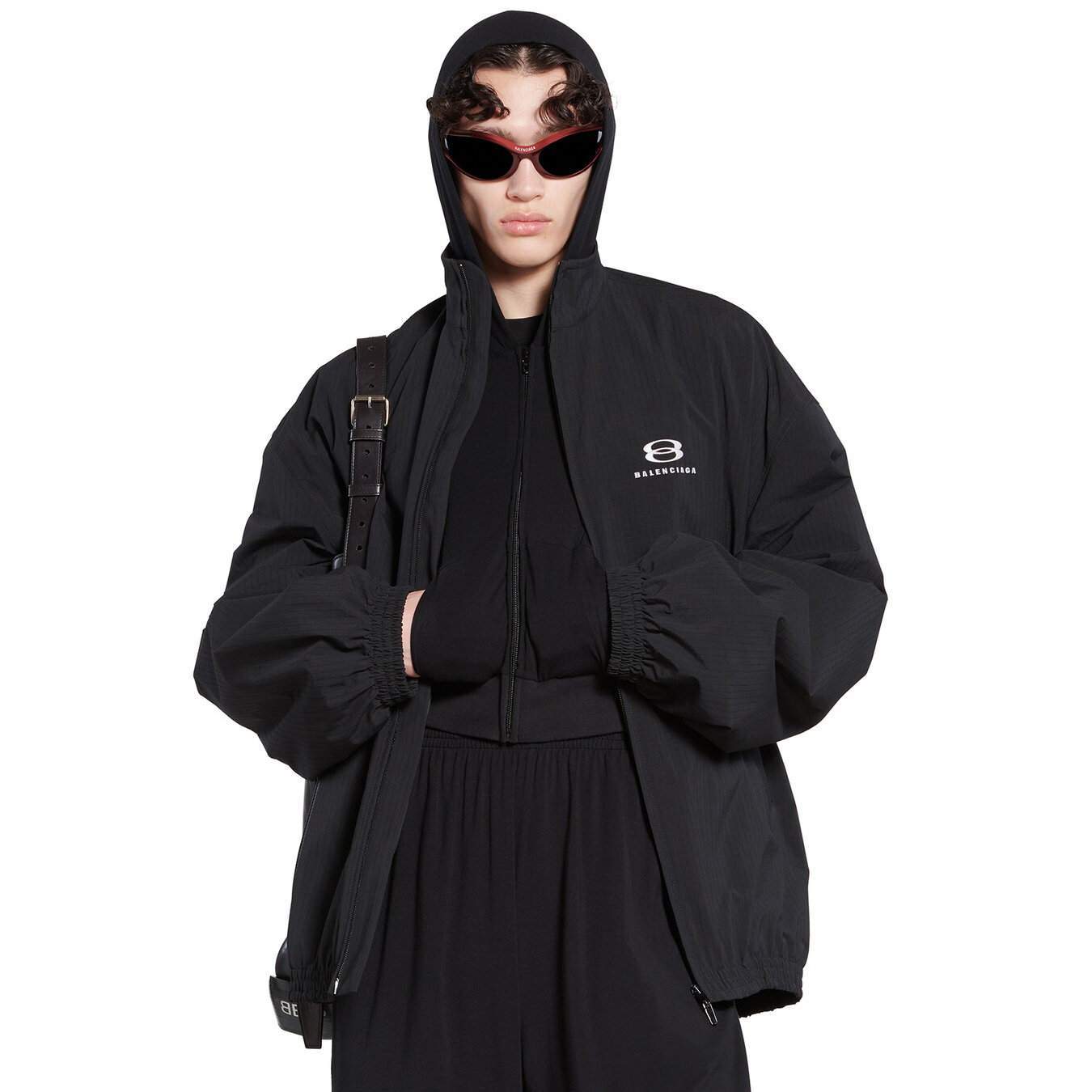 NIGO Balenciaga Men's and Women's Spring and Autumn Black Logo Printed Zipper Loose Fit Long Sleeve Jacket #nigo72236