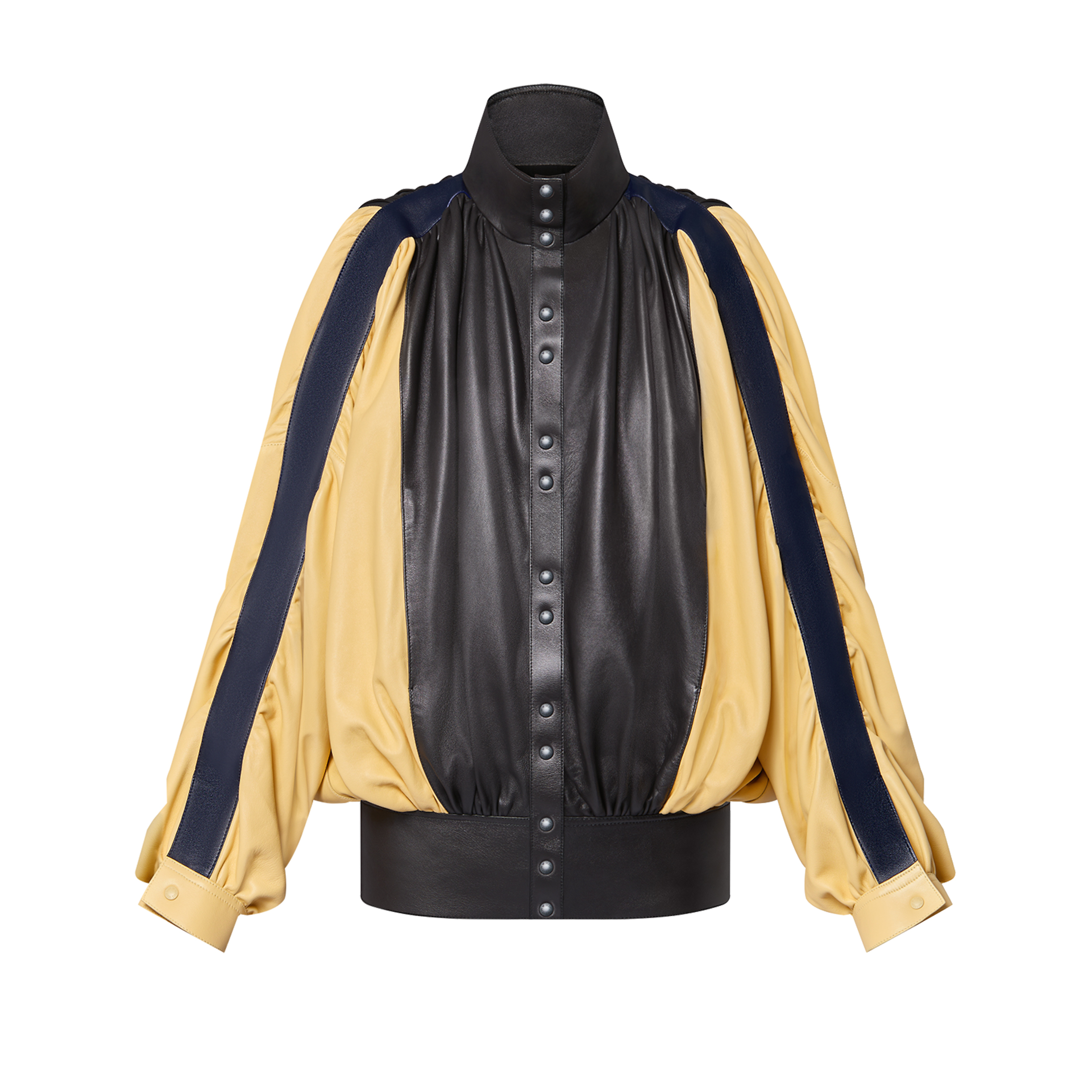 NIGO Louis Vuitton Women's Spring And Autumn Collar Pleated Sheepskin Jacket Single-breasted Color Blocking Casual Fashion Jacket Ngvp #nigo8698