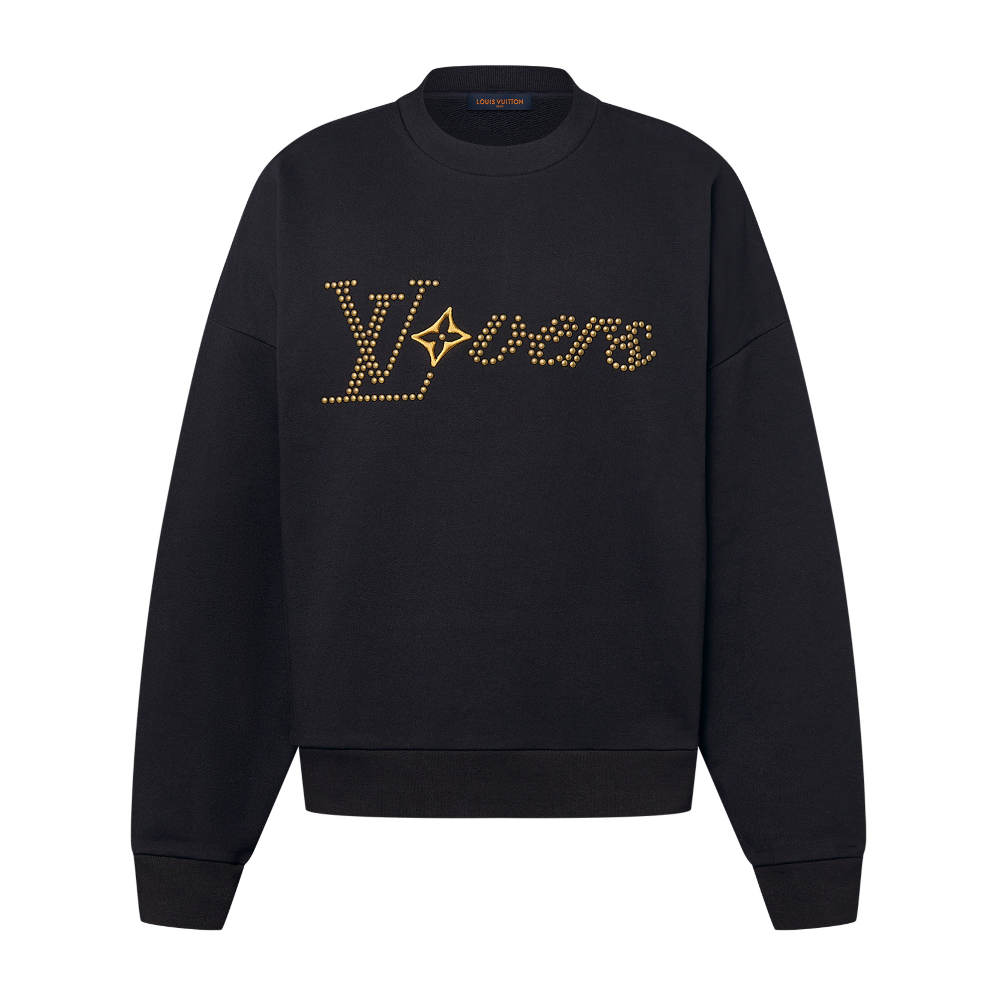 NIGO Louis Vuitton Men's Autumn Winter Black Round Neck Cotton Long Sleeve Sweatshirt Pullover #nigo72242