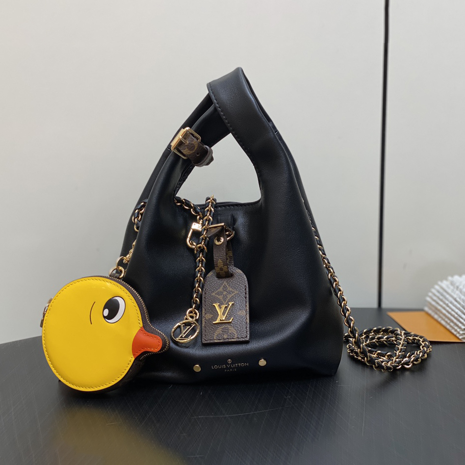 NIGO Louis Vuitton x Sun Yitian Atlantis BB H27 Women Duckling Pendant Solid Color Napa Lambskin Shoulder Handbag Bag Bags #nigo72252