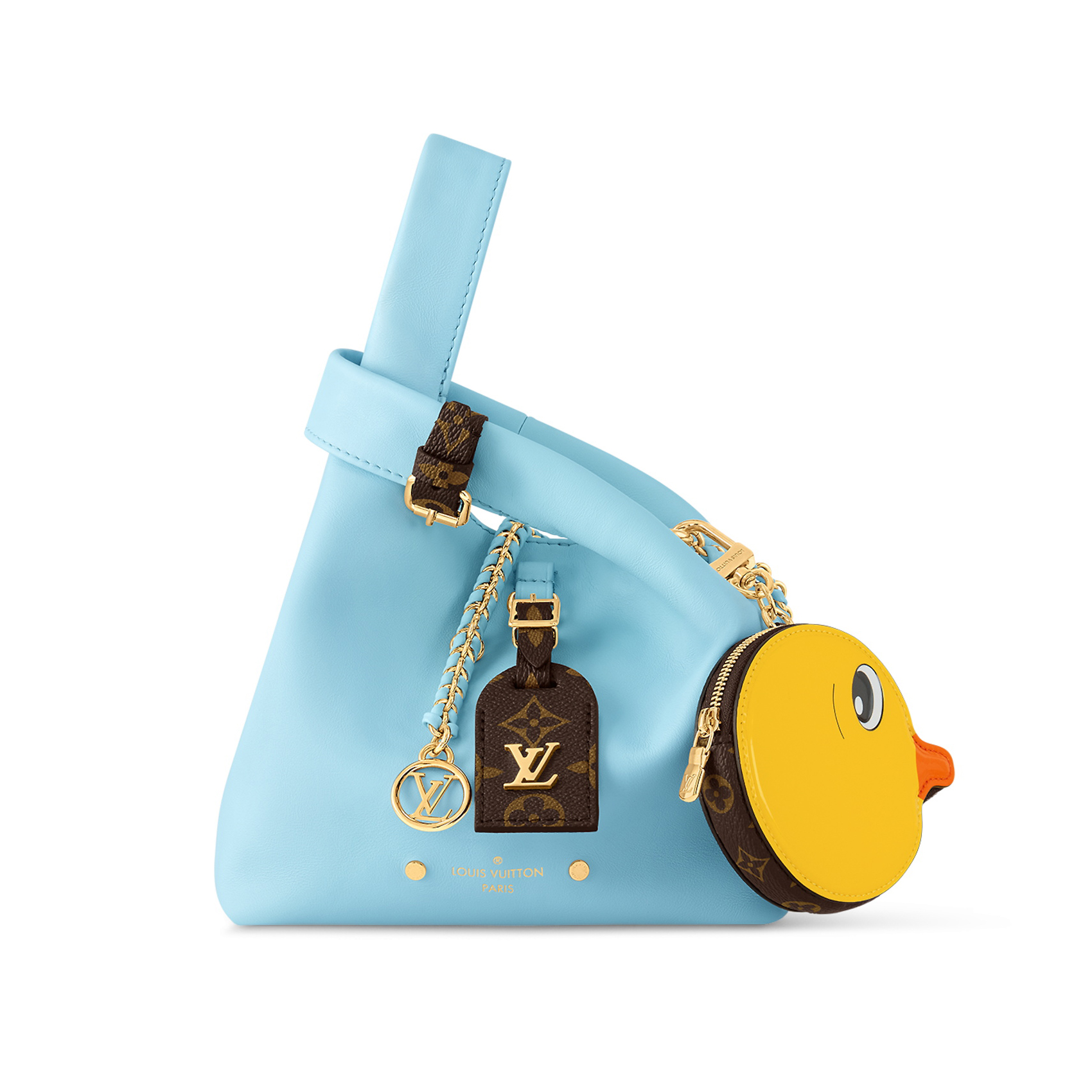 NIGO Louis Vuitton x Sun Yitian Atlantis BB H27 Women Duckling Pendant Solid Color Napa Lambskin Shoulder Handbag Bag Bags #nigo72252