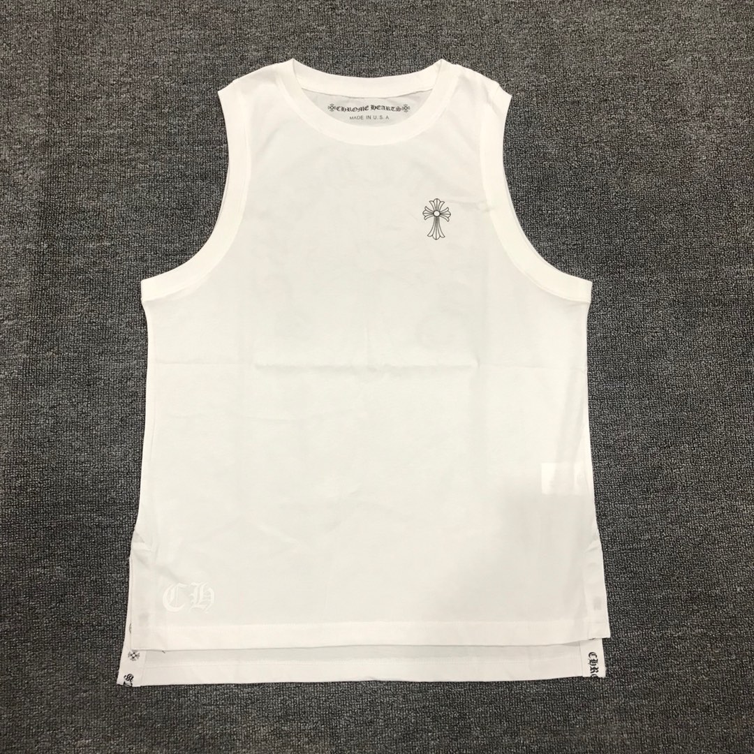 NIGO Chrome Hearts Men’s Summer Logo Letter Print Round Neck Pullover Sleeveless Tank Top Vest #nigo72262