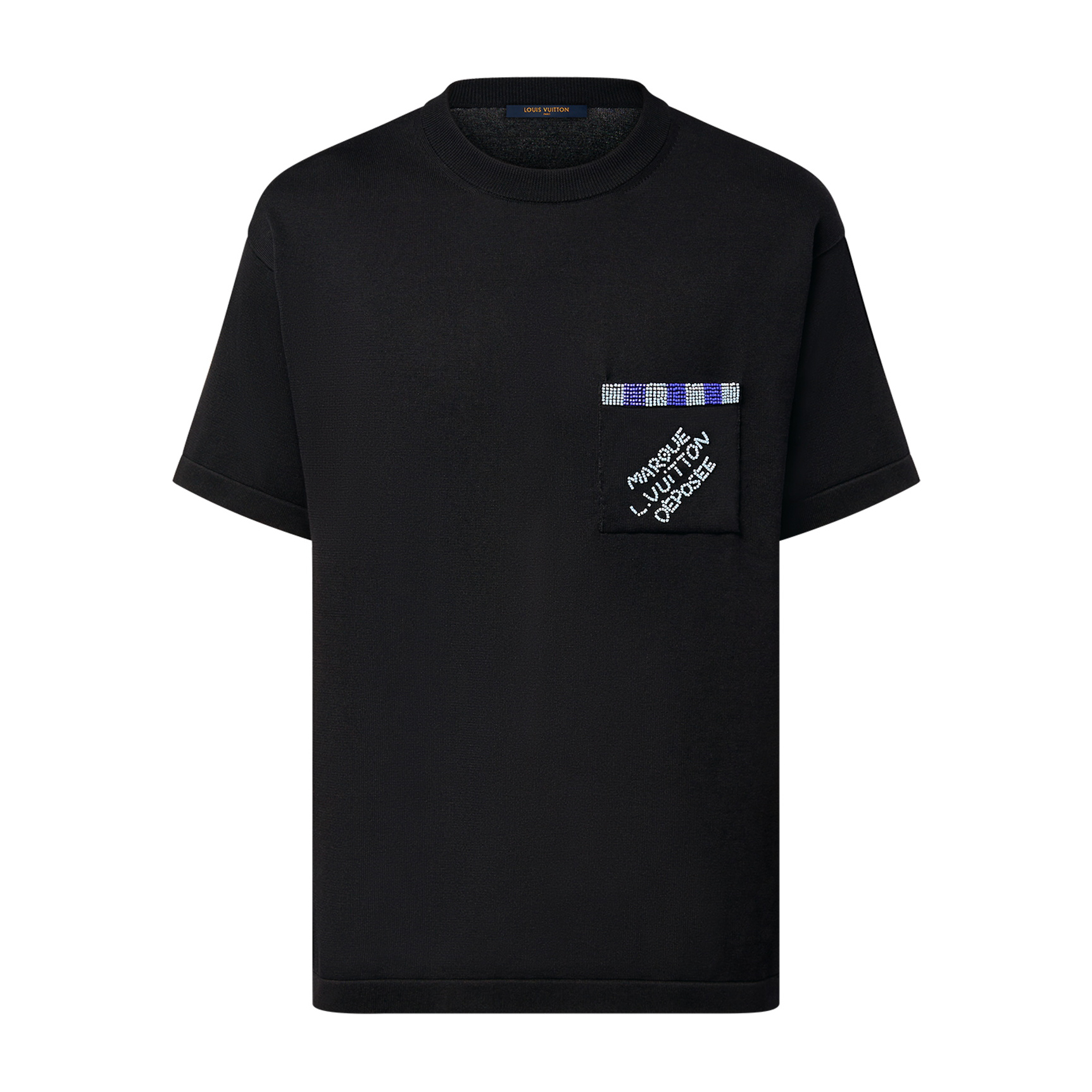 NIGO Louis Vuitton Men's Summer Beaded Letter Embellished Round Neck Cotton Short Sleeve T-Shirt #nigo72276