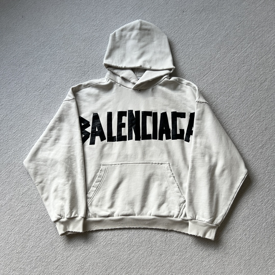 NIGO Balenciaga Men's Spring and Fall Logo Letter Print Blue Loose Fit Hooded Sweatshirt Pullover #nigo72279