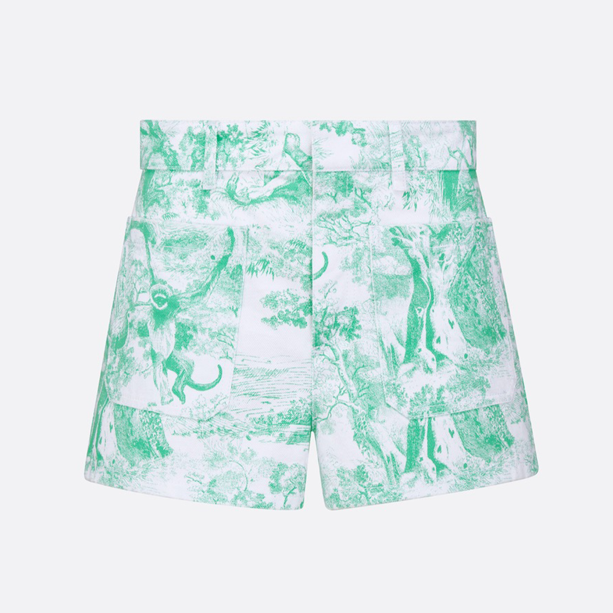NIGO Dior Women's Summer Colorblocking Cotton Pattern Print Button Dioriviera Mid Waist Fitted Shorts Ngvp #nigo8685