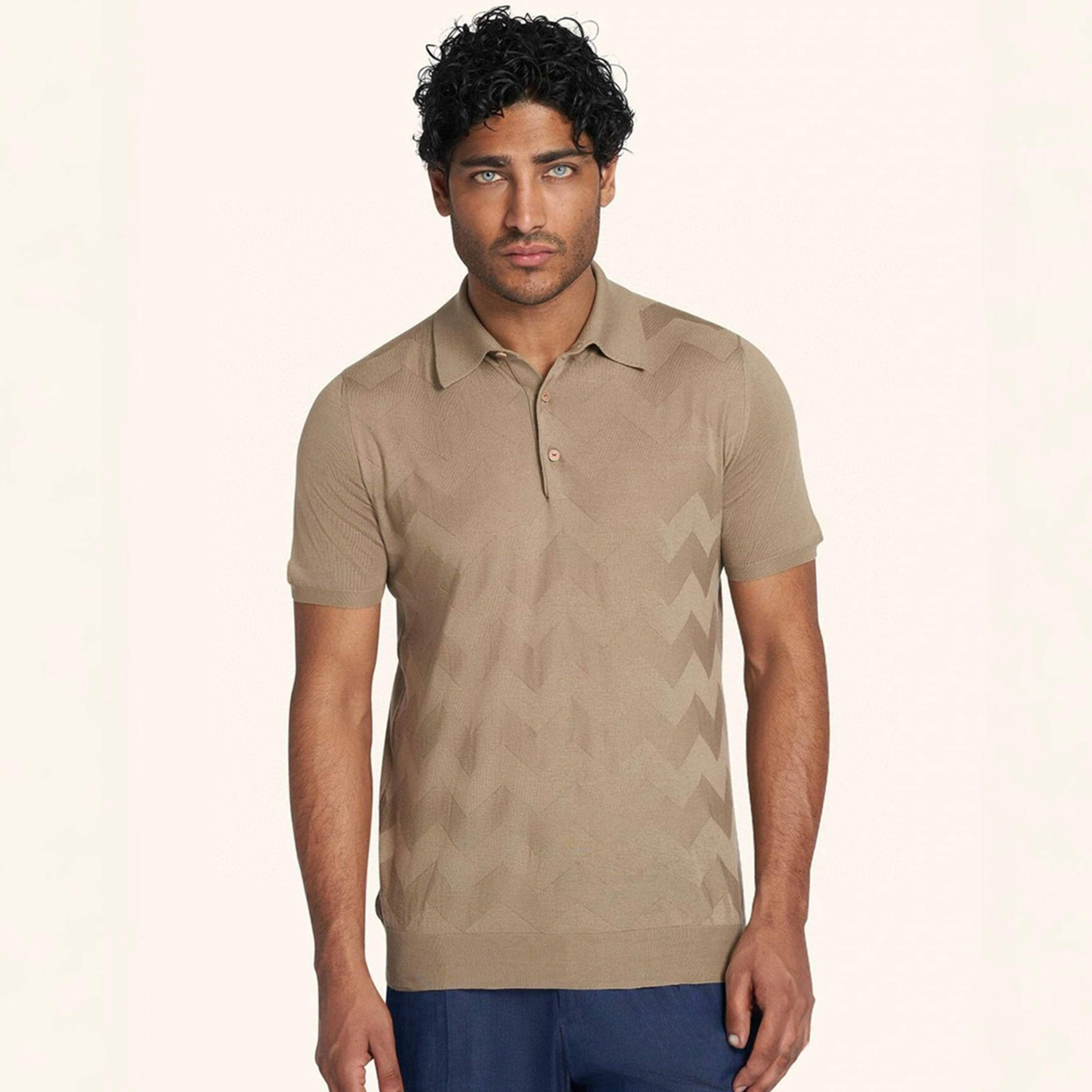 NIGO Kiton Men's Spring And Summer Wave Cotton Short-sleeved Lapel Polo Shirt Knitted Temperament T-shirt Ngvp #nigo8725