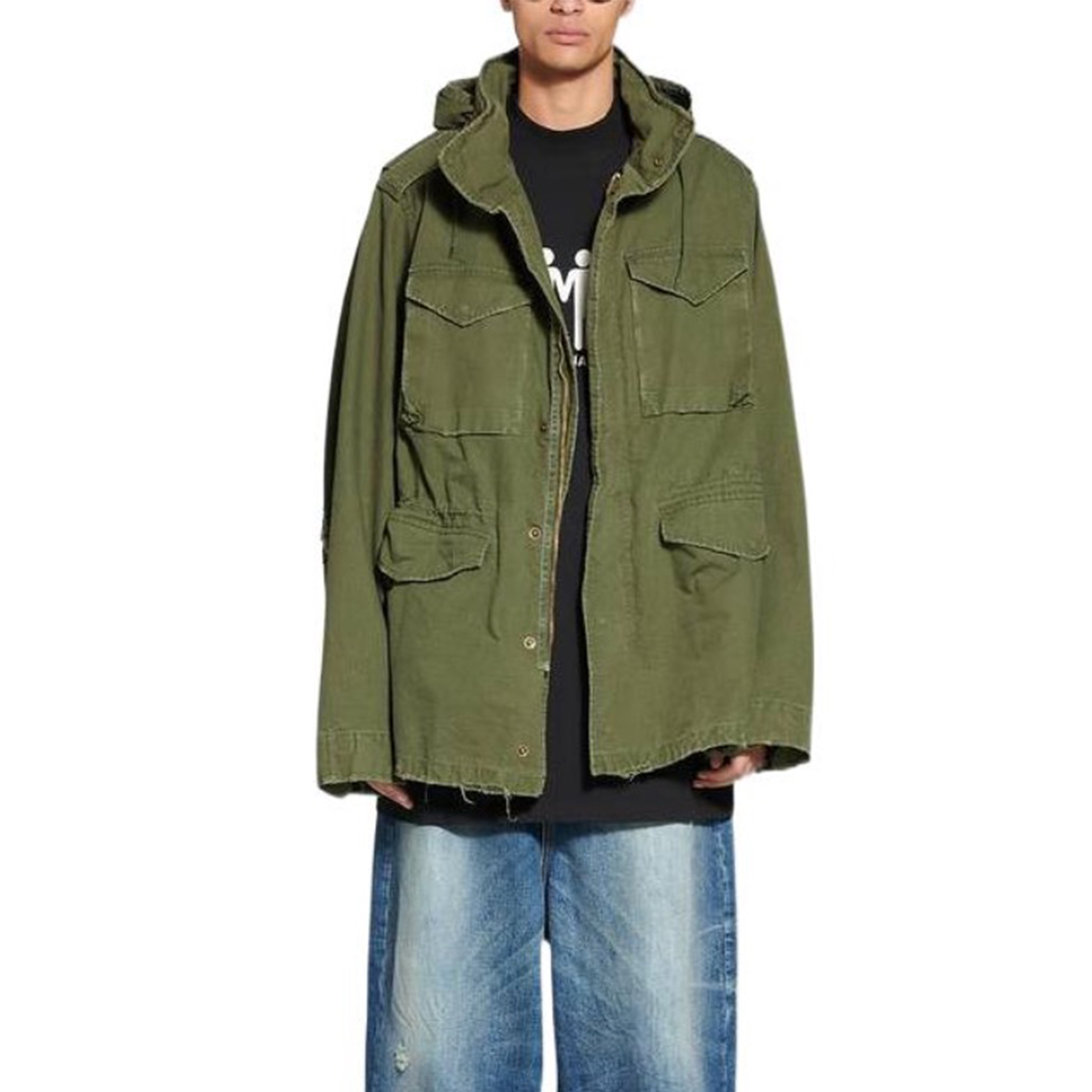NIGO Balenciaga Men's Spring And Autumn Multi-Pocket Zipper Cotton Solid Color Loose Hooded Coat Jacket Ngvp #nigo8687