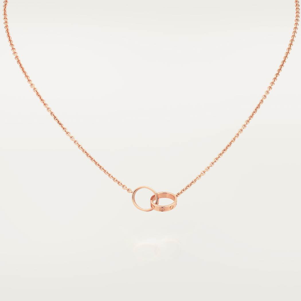 NIGO Cartier Women's LOVE Necklace With Diamonds Double Ring Classic Fashion High Luxury Necklace Jewelry Accessories Ngvp#nigo8736