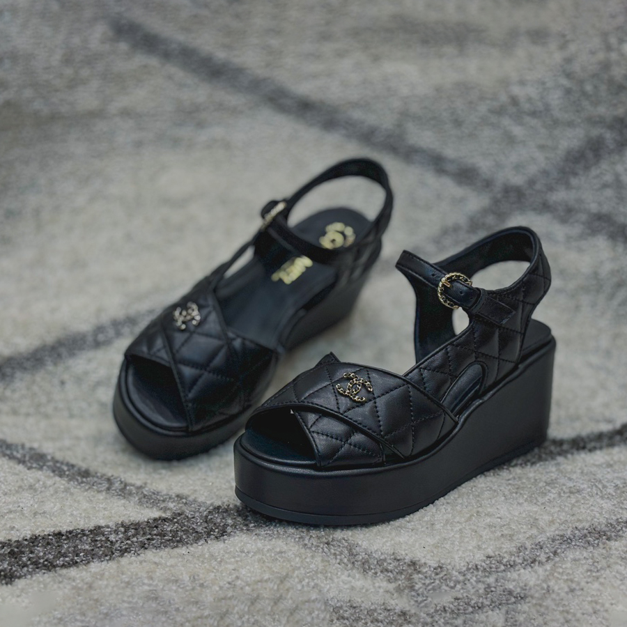 NIGO Chanel Women's Summer Solid Color Suede Leather Open Toe Beach Sandals Shoes #nigo72313