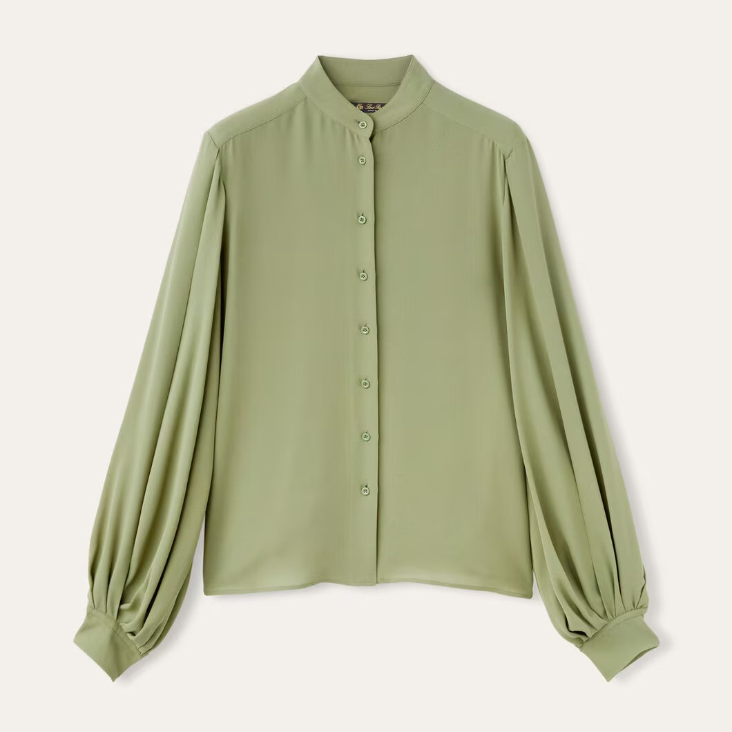 NIGO Loro Piana Women's Spring Summer Autumn Solid Color Single Breasted Silk Sheryl Shirt Casual Tie Pleated Gralan Pants Ngvp #nigo8742