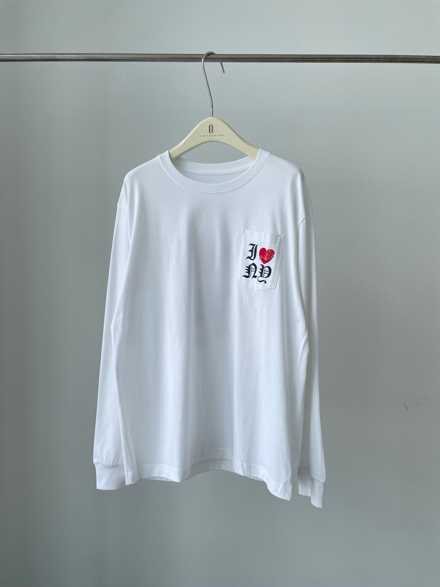 NIGO Chrome Hearts Men's Summer Graphic Printed White Round Neck Long Sleeve T-Shirt #nigo72296