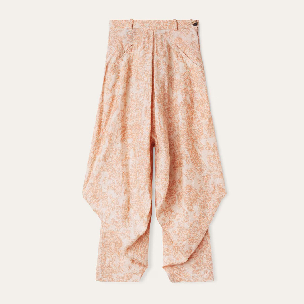 NIGO Loro Piana Women's Spring/Summer Helmer Floral Print Loose Casual Solid Color Linen Lantern Pants Ngvp #nigo8741