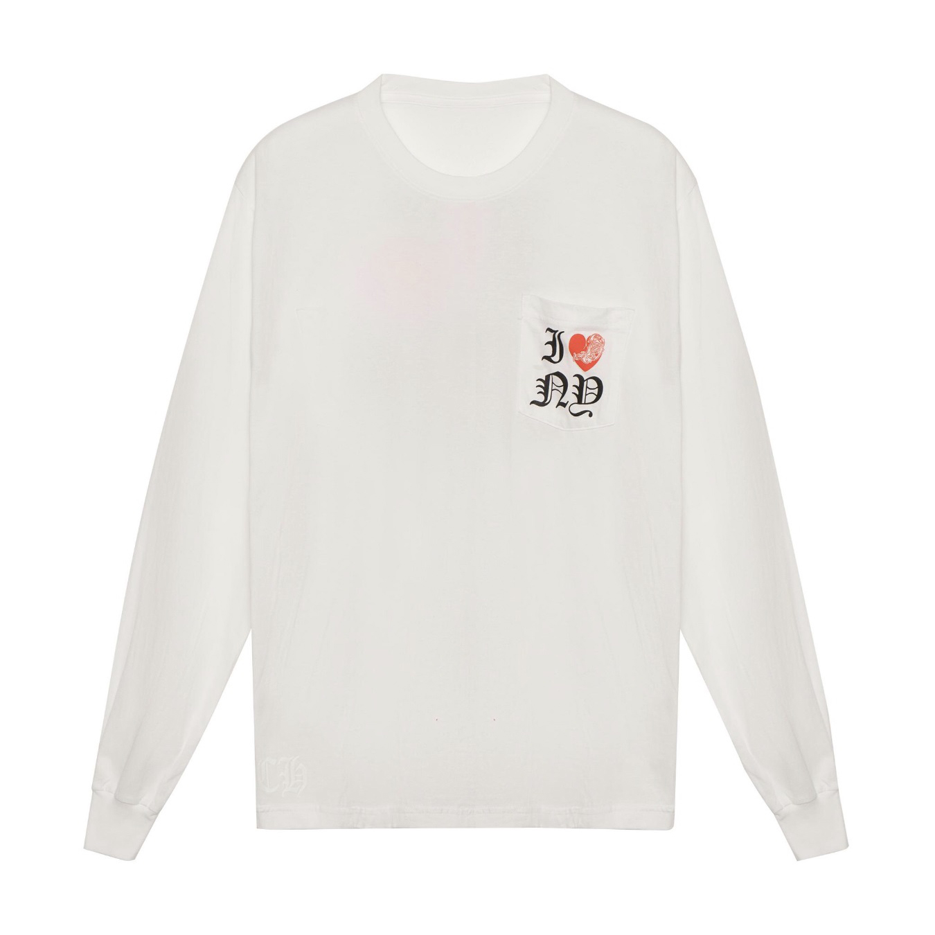 NIGO Chrome Hearts Men's Summer Graphic Printed White Round Neck Long Sleeve T-Shirt #nigo72296