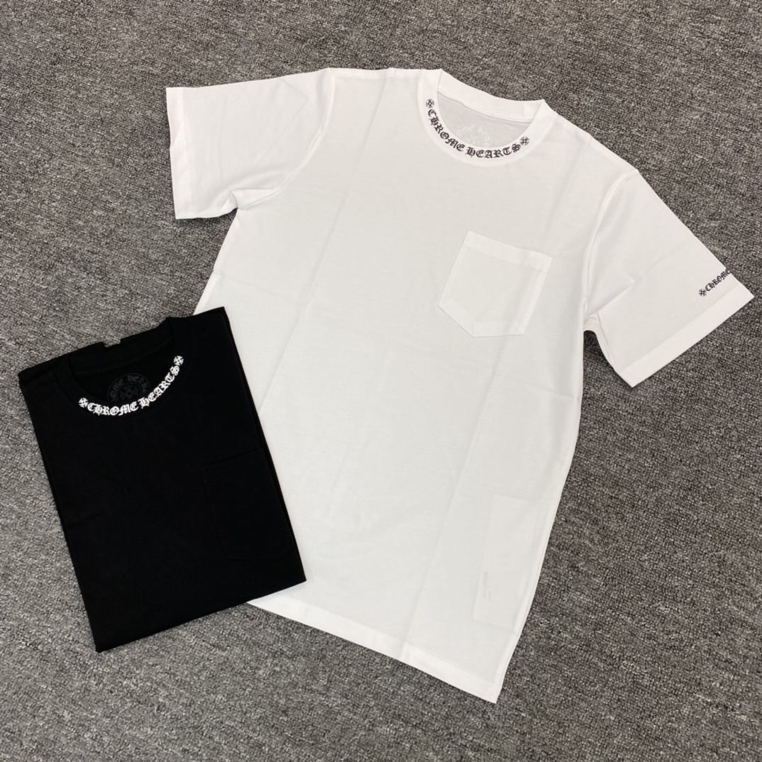NIGO Chrome Hearts Men's and Women's Summer Neckline Sanskrit Letter Round Neck Cotton Short Sleeve T-shirt #nigo72329