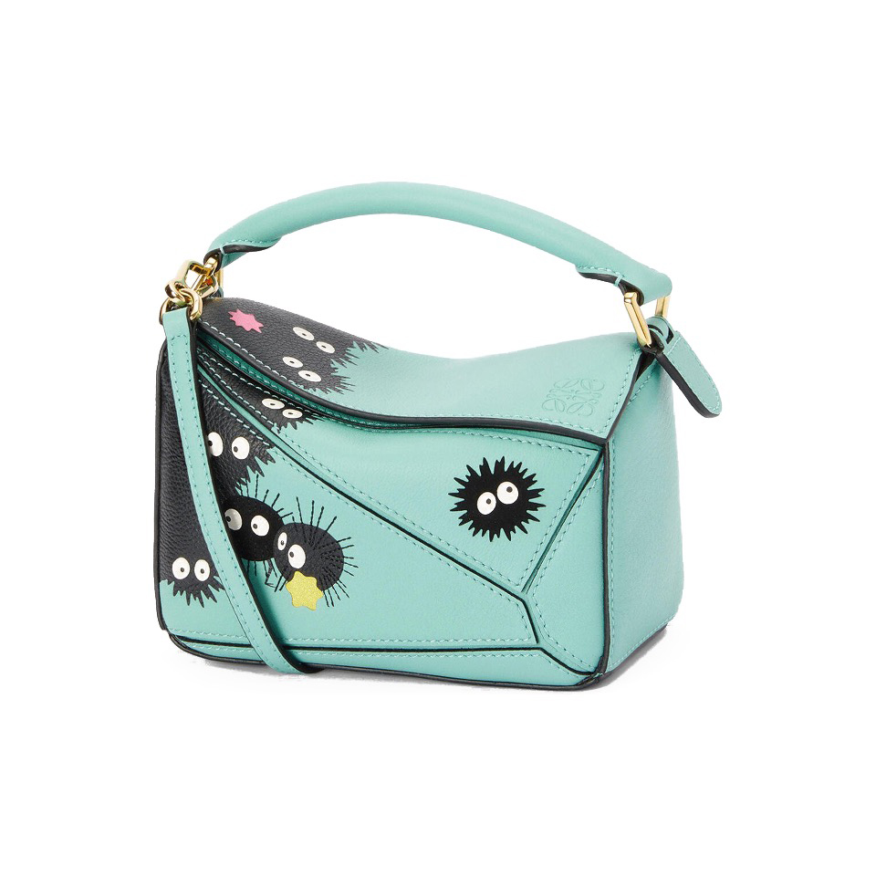 NIGO Loewe Women's Cinderella Cartoon Print Geometric Puzzle Calfskin Tote Shoulder Crossbody Bag Bags #nigo72337