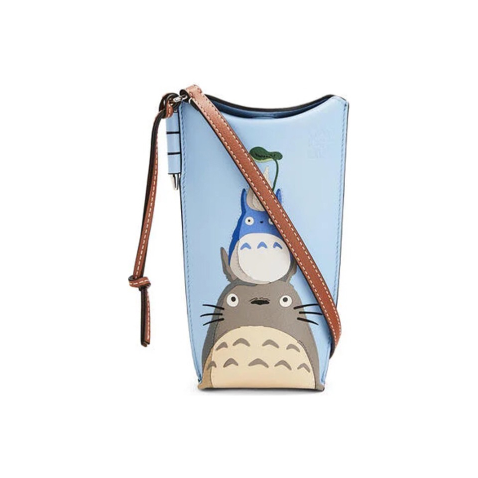 NIGO Loewe Gate Pocket Women Totoro Printed Calfskin Cell Phone Bag Shoulder Crossbody Bags #nigo72336