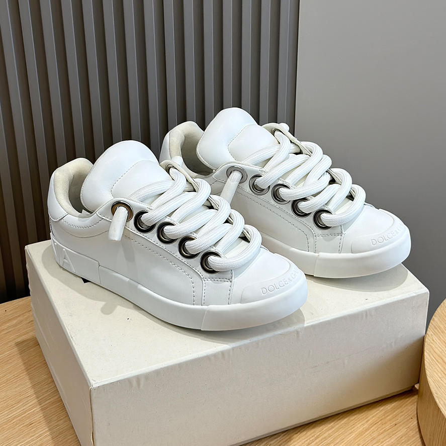 NIGO Dolce&Gabbana Men's Four Seasons Fashion Splicing Calfskin Low-Top Sneakers Casual Solid Color Shoes #nigo72346