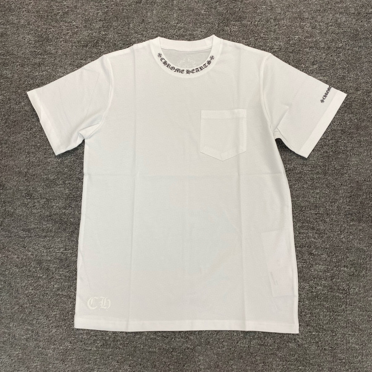 NIGO Chrome Hearts Men's and Women's Summer Neckline Sanskrit Letter Round Neck Cotton Short Sleeve T-shirt #nigo72329