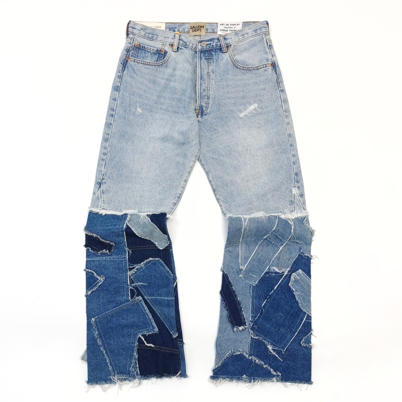 NIGO Gallery Dept. Men's Spring And Fall Solid Color Splicing Do Old Loose Wide-Leg Denim Pants Ngvp #nigo8751