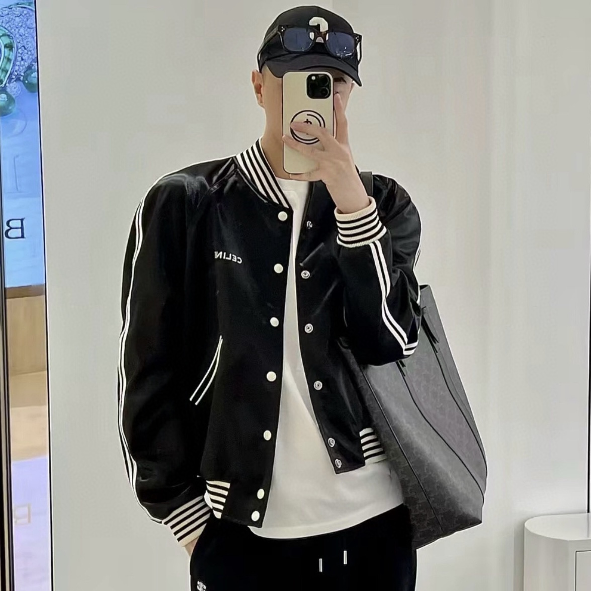 NIGO Celine Men's Spring/Autumn Striped Trimmed Single Breasted Long Sleeve Jacket #nigo72339