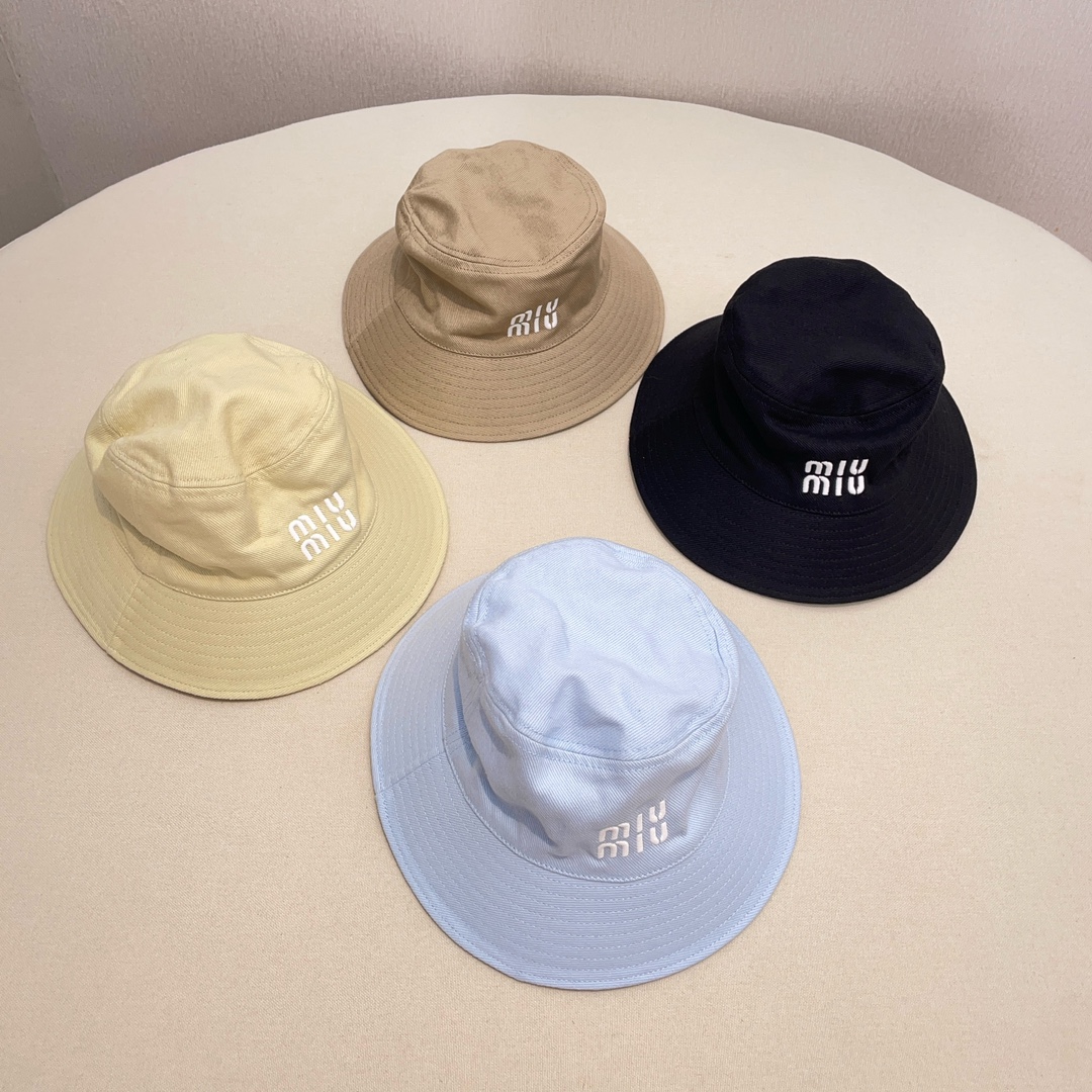 NIGO MiuMiu Men's and Women's Solid Color Embroidered Letter Printed Fisherman's Hat Cap #nigo72347