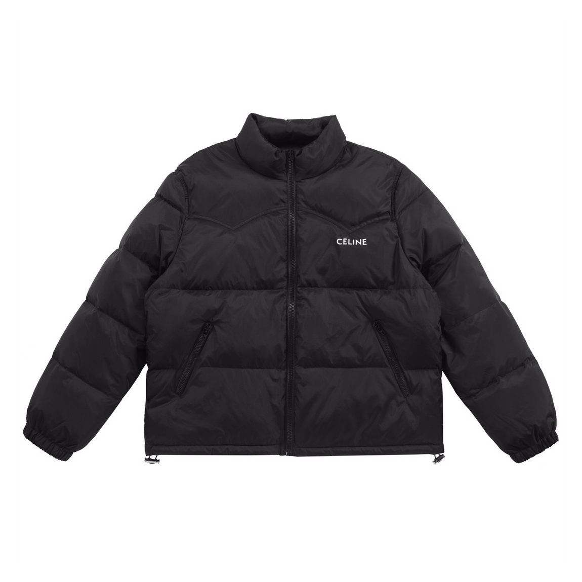 NIGO Celine Men's And Women's Autumn And Winter Solid Color Embroidered Logo Collar Zipper Long Sleeved Down Jacket #nigo72341