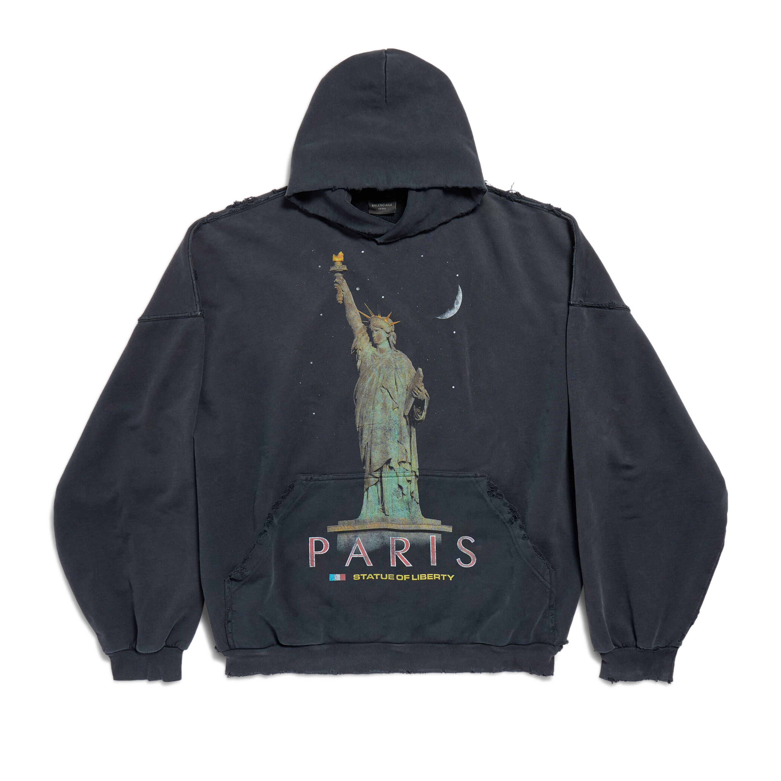 NIGO Balenciaga Men's Spring and Autumn PARIS LIBERTY Print Long Sleeve Loose Black Oversized Hoodie Ngvp #nigo8752