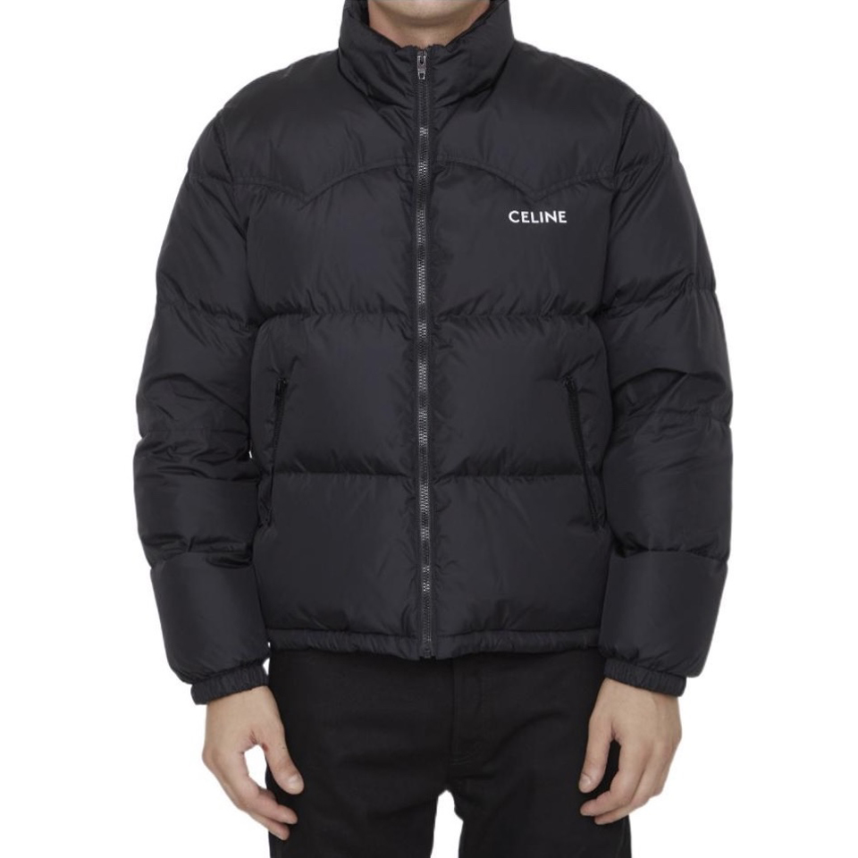 NIGO Celine Men's And Women's Autumn And Winter Solid Color Embroidered Logo Collar Zipper Long Sleeved Down Jacket #nigo72341