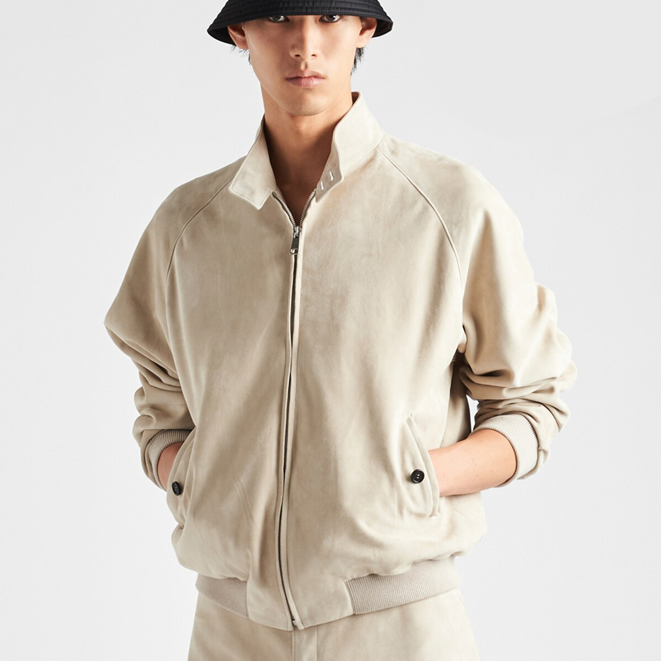 NIGO Prada Mens Suede Bomber Jacket Spring And Autumn Classic Solid Color Fashion Casual Fitted Jacket Coat Ngvp #nigo8761