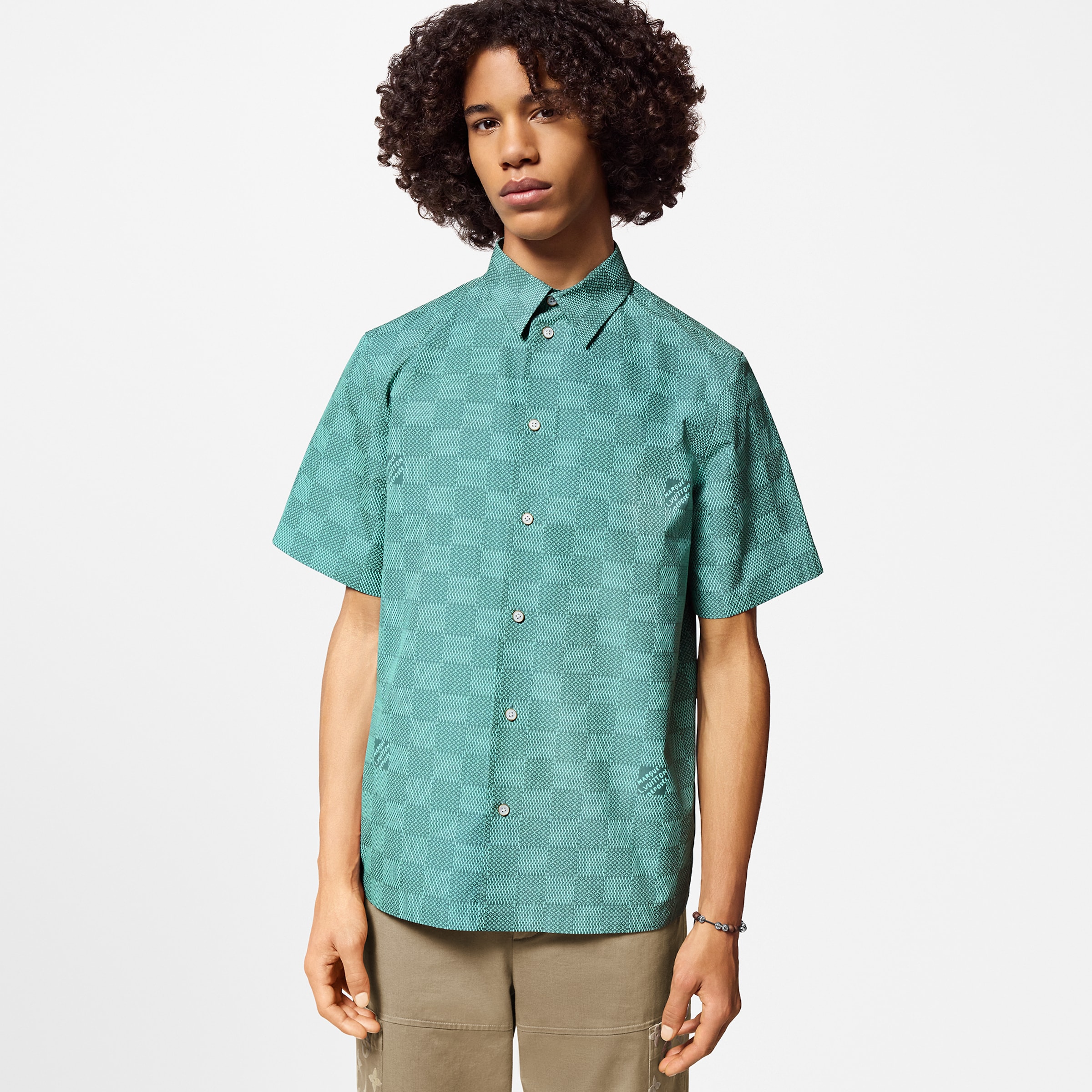 NIGO Louis Vuitton Men's Spring And Summer Printed Lapel Short Sleeve Cotton T Shirt Shorts Beach Shorts Casual Fashion Suit Set #nigo71348