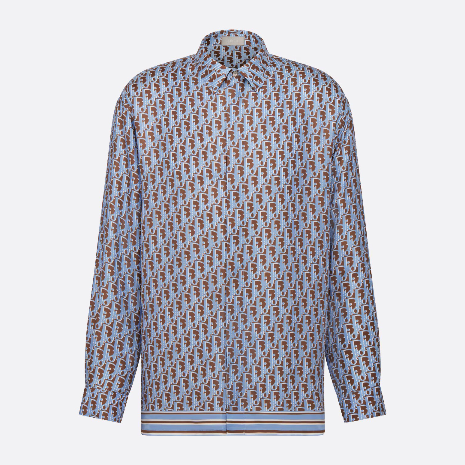 NIGO Dior Men's Summer Logo Printed Lapel Single Breasted Long Sleeve Shirt #nigo72357