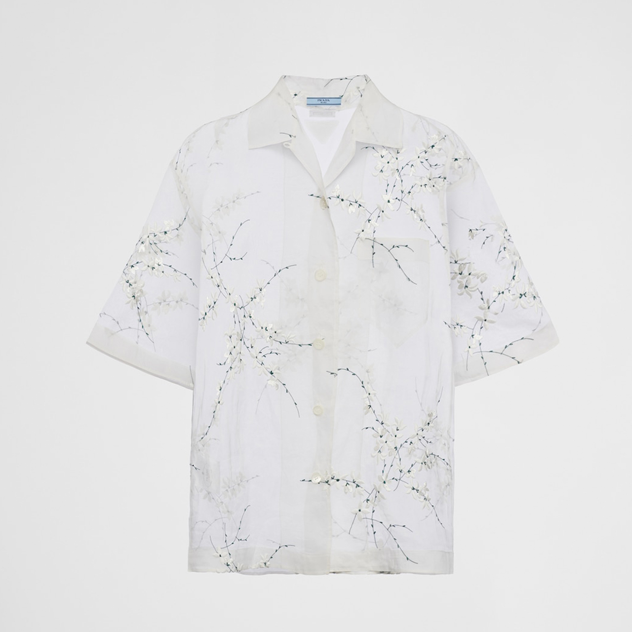 NIGO Prada Women's Summer Floral Embroidery Lapel Loose Suspender Short Sleeve Two Piece Shirt Ngvp #nigo8758