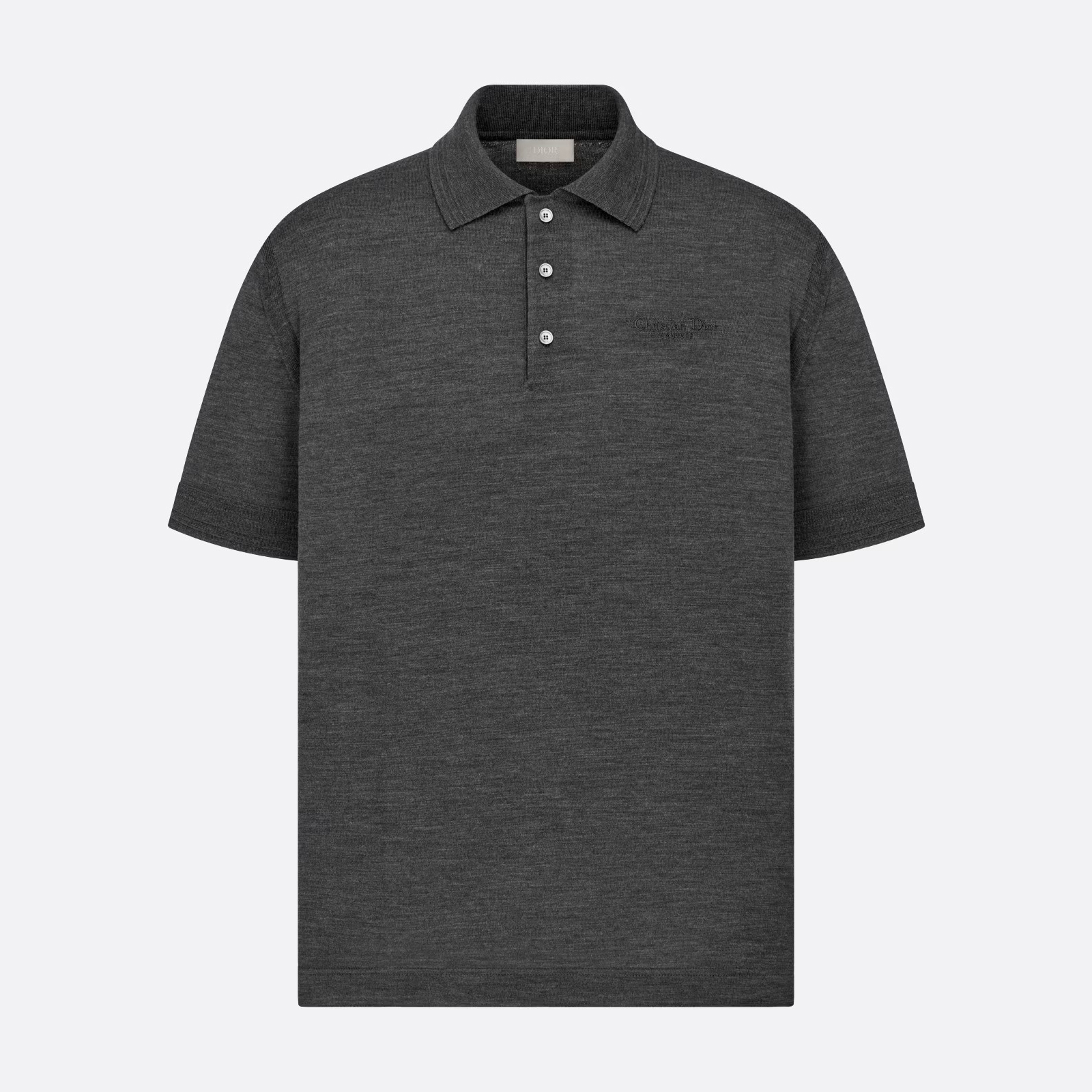 NIGO Dior Men's Summer Solid Color Embroidered Letter Logo Wool Short Sleeve Polo Shirt T-Shirt #nigo72392