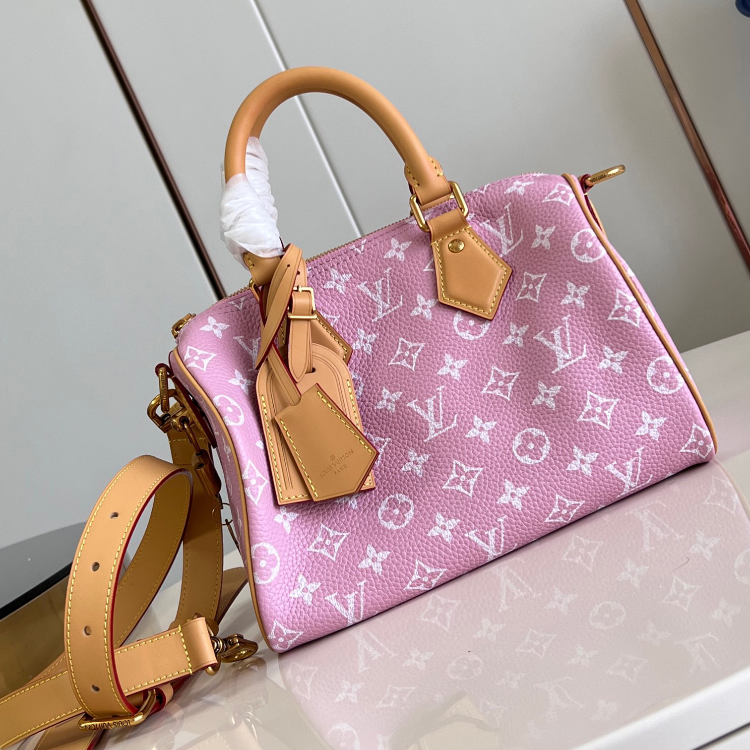 NIGO Louis Vuitton Men's Speedy Bandoulière 25 Classic Old Flower Adjustable Removable Strap Leather Shoulder Crossbody Handbag Bag Bags #nigo72384