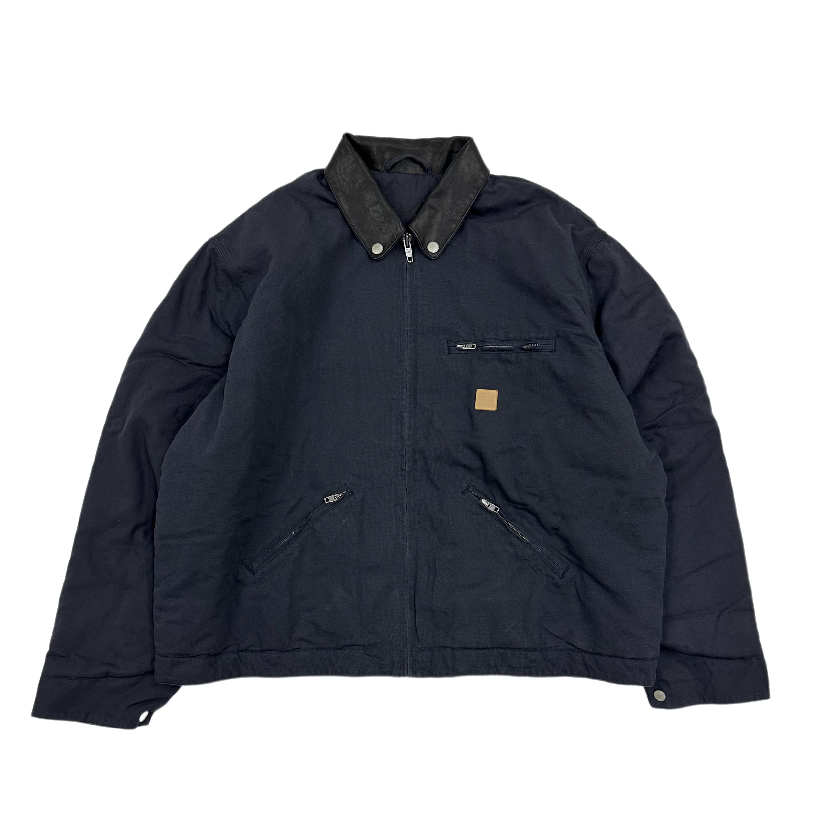 NIGO Balenciaga Men's Fall And Winter Leather Collar Jacket Vintage Washed And Aged Workwear Cotton Jacket Ngvp #nigo8769