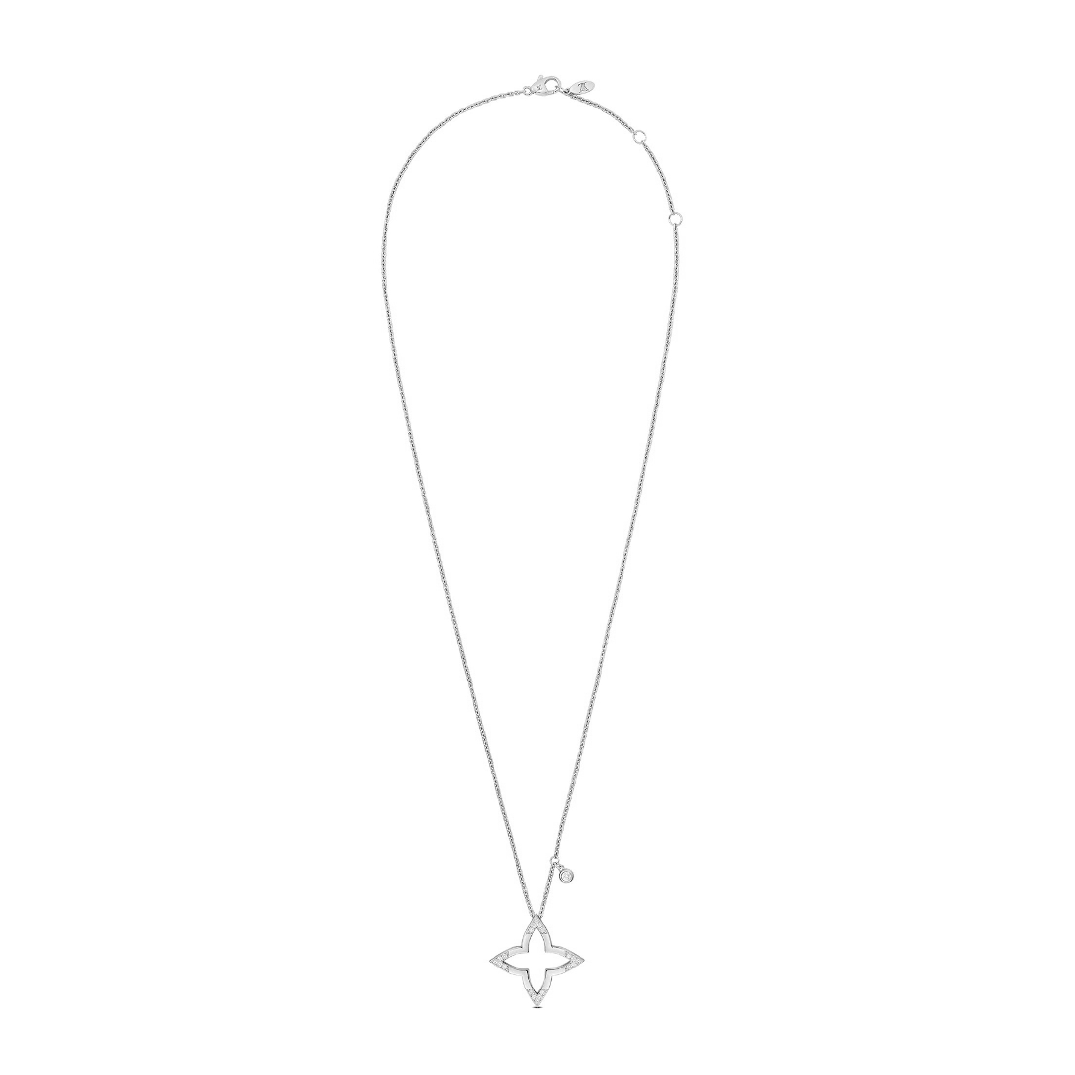 NIGO Louis Vuitton OMBRE BLOSSOM Women's Star Silhouette Diamond Set Solid Color Necklace Jewelry #nigo72399