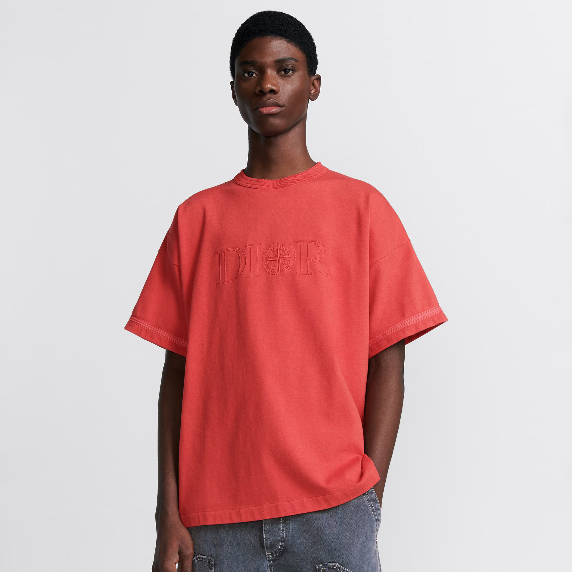 NIGO Dior Men's Summer Solid Color Embroidered Logo Round Neck Cotton Short Sleeve T-Shirt #nigo72398