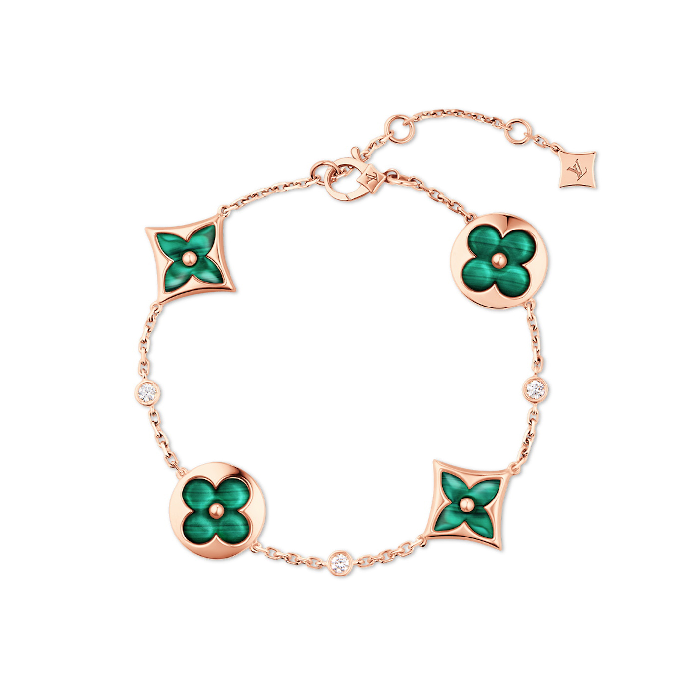 NIGO Louis Vuitton COLOR BLOSSOM BB MULTI-MOTIFS Women's Shell Diamond Set Bracelet Jewelry #nigo72411