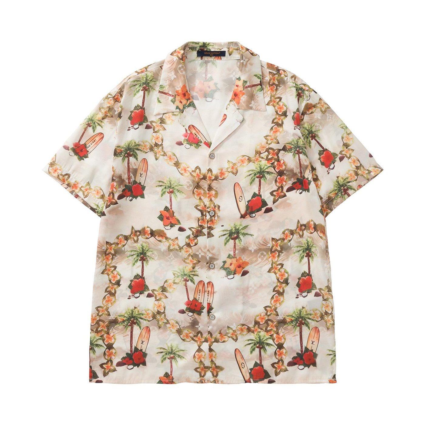NIGO Louis Vuitton Men's Summer Floral Beach Print Single Breasted Short Sleeve Shirt Elasticated Waist Shorts Set Suit #nigo72421